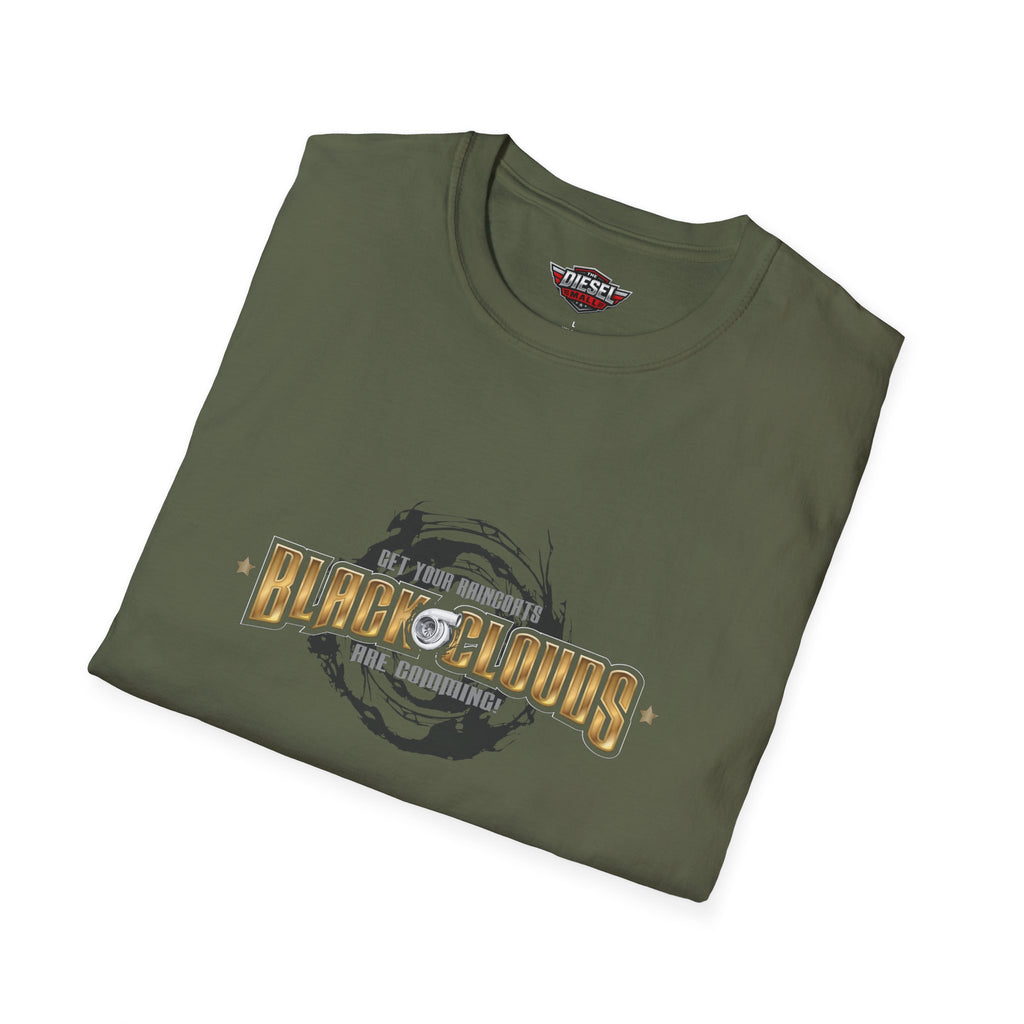 Black Clouds Graphic T-Shirt — Vintage Moon Logo Tee