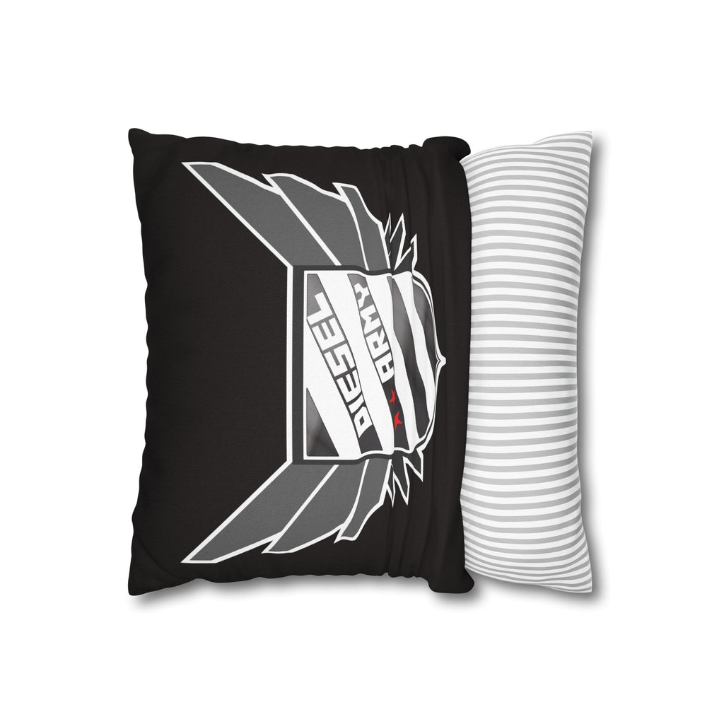 Diesel Army Crest Decorative Pillowcase – Black Winged Shield Accent
