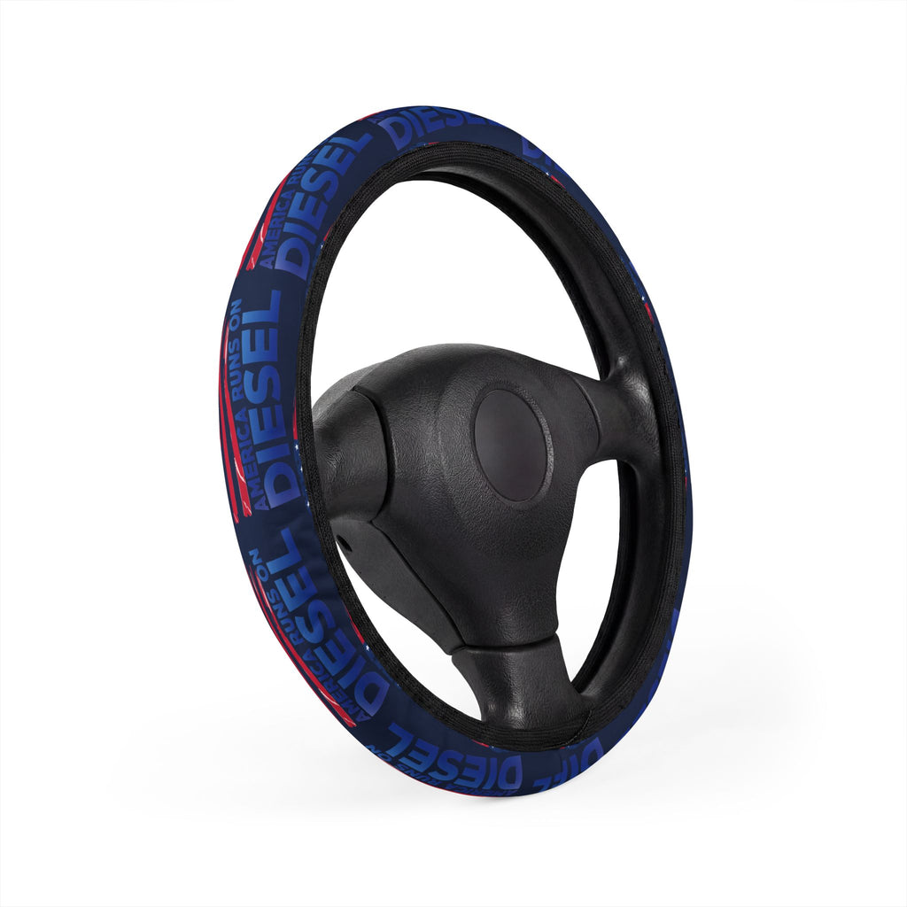 Diesel Logo Steering Wheel Cover - Blue & Red Car Accessory