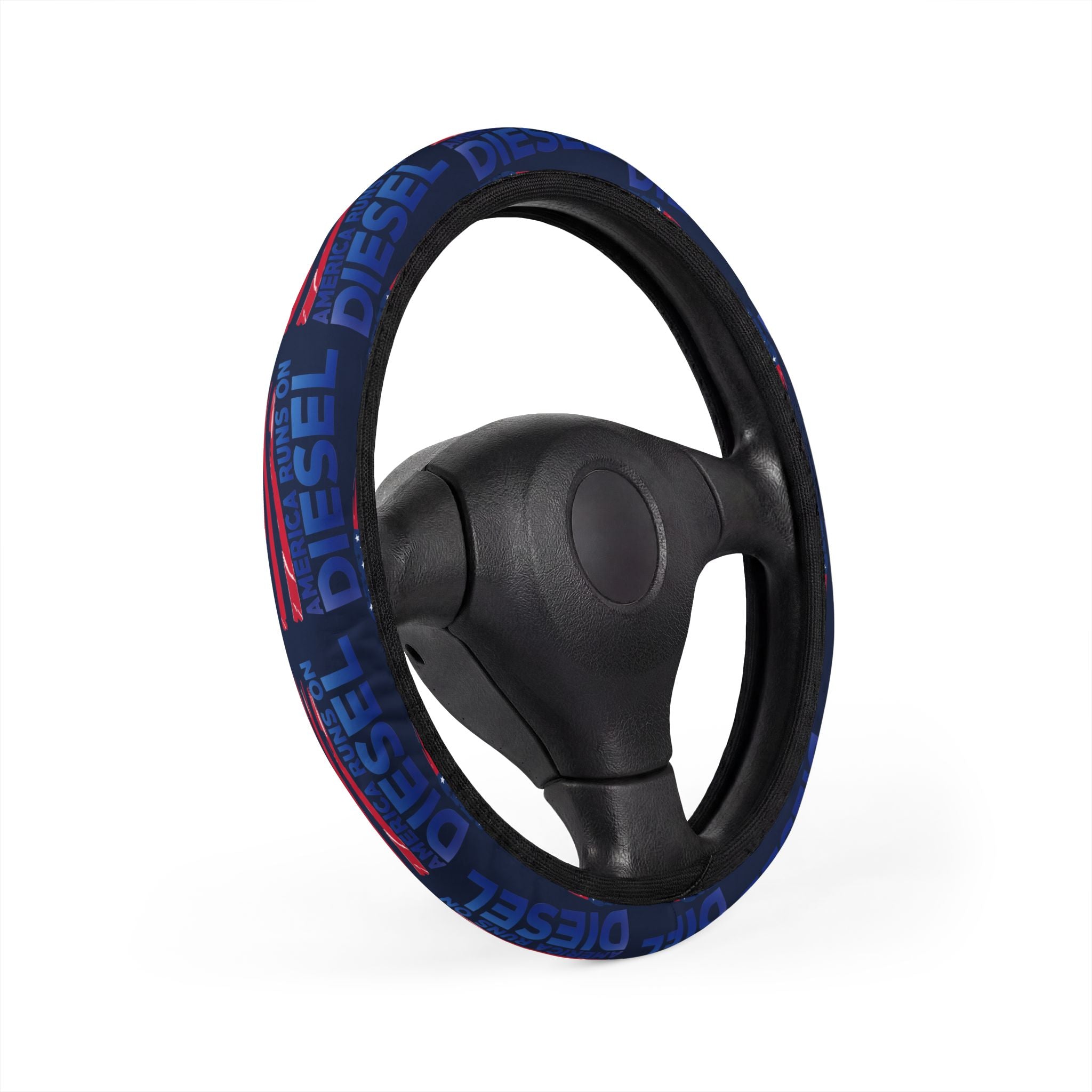 Diesel Logo Steering Wheel Cover - Blue & Red Car Accessory