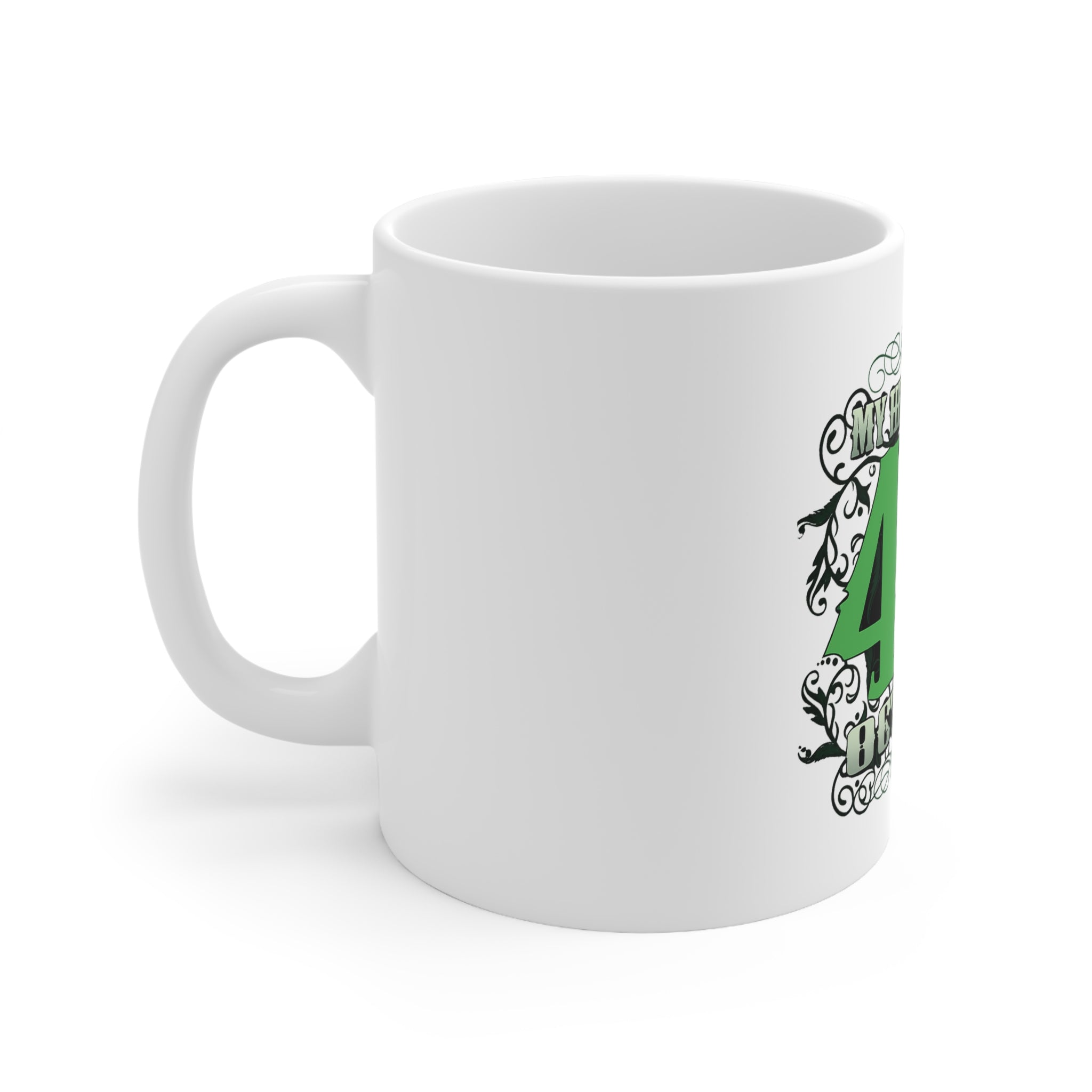 "My Heart Pumps 40 Octane" Ceramic Coffee Cup (11oz/15oz)