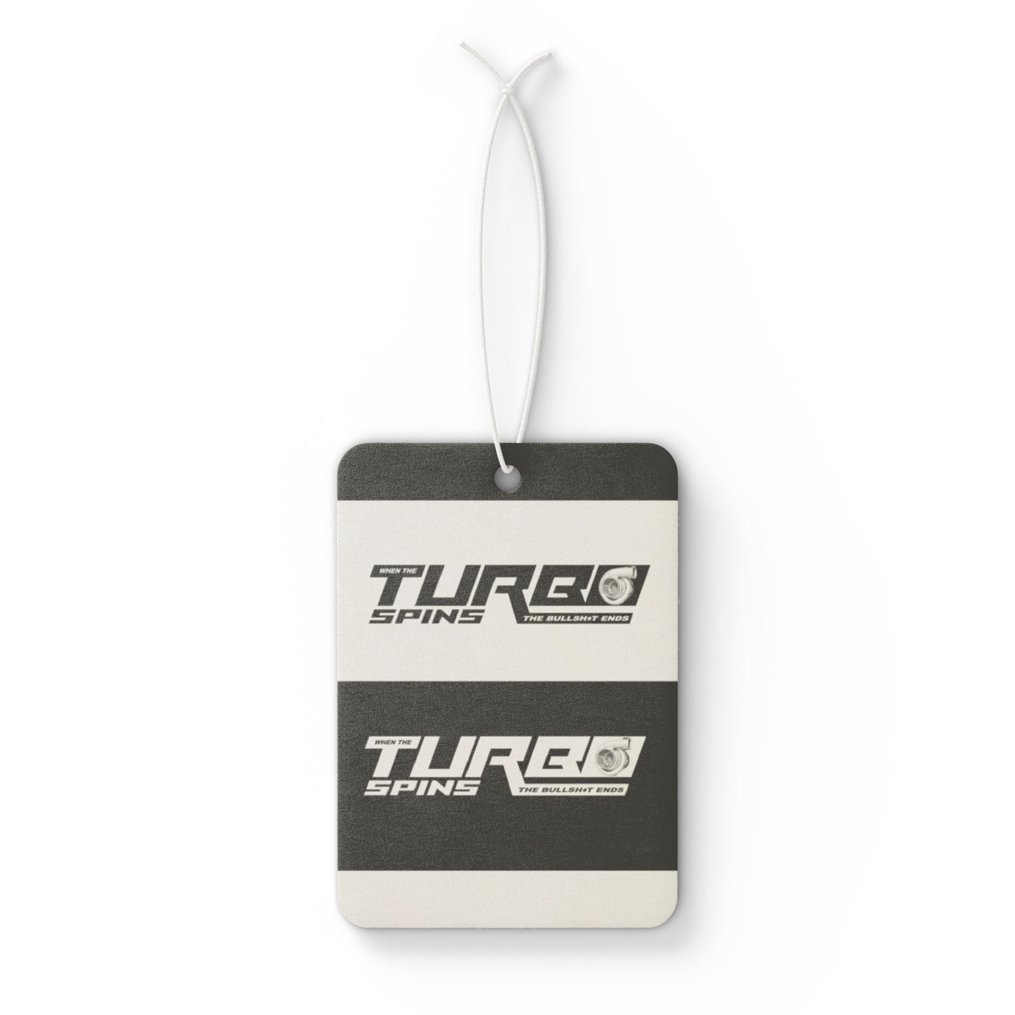 Turbo Spins Car Air Freshener — Racing Logo Scented Ornament
