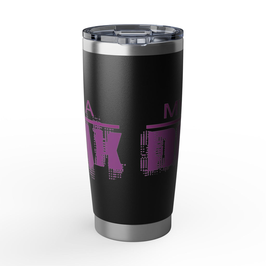 20oz Travel Tumbler — 'My Ex Drove My Brakes' Pink Urban Graphic