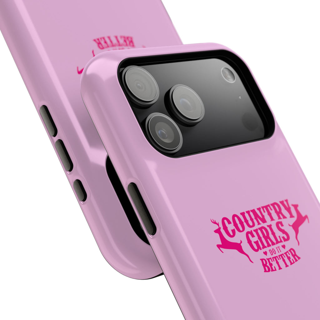 Country Girls Do It Better Pink Impact-Resistant Phone Case