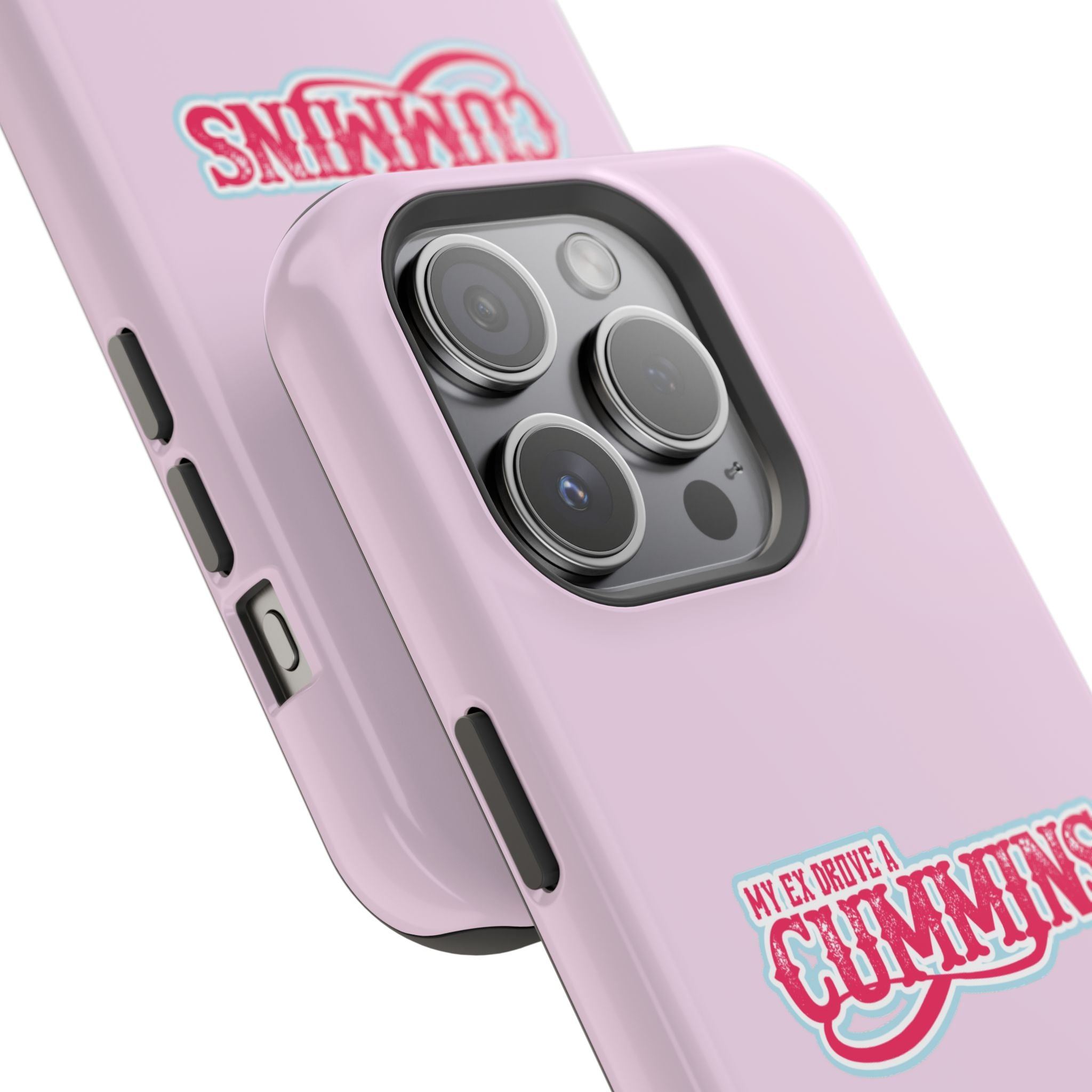 Impact-Resistant Phone Case — "My Ex Drove a Cummins" Pink Protective Cover
