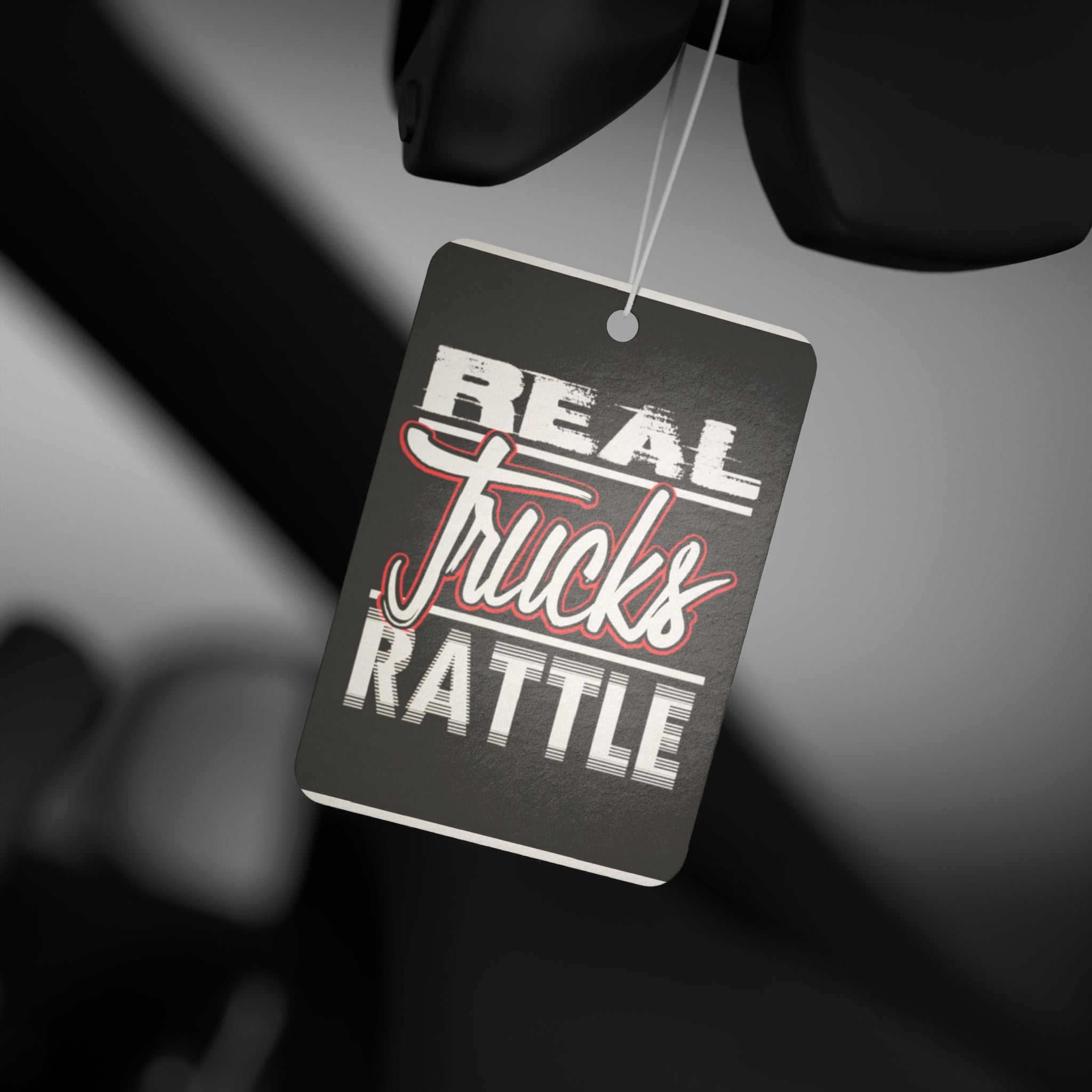 Car Air Freshener — "Real Trucks Rattle" Scented Hanging Ornament for Truck Lovers