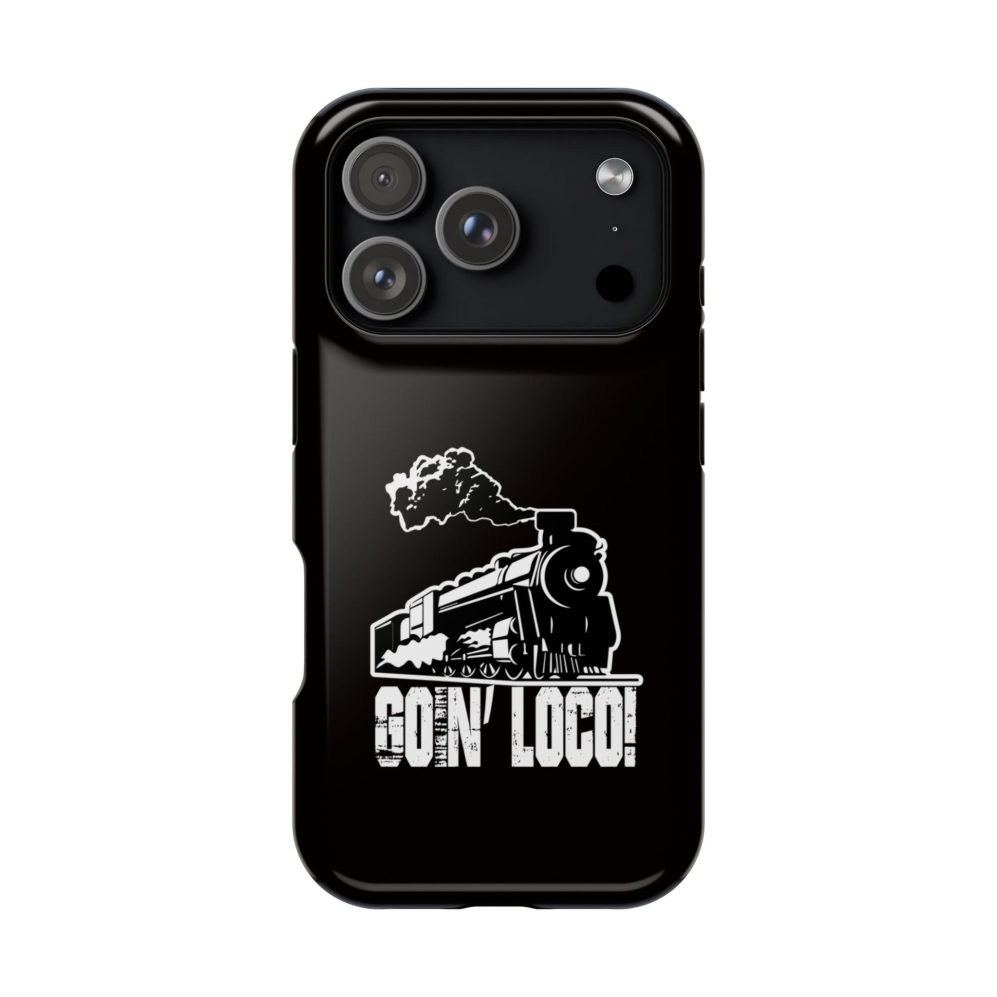 Train Graphic Phone Case — “Goin' Loco!” Impact-Resistant Protective Case
