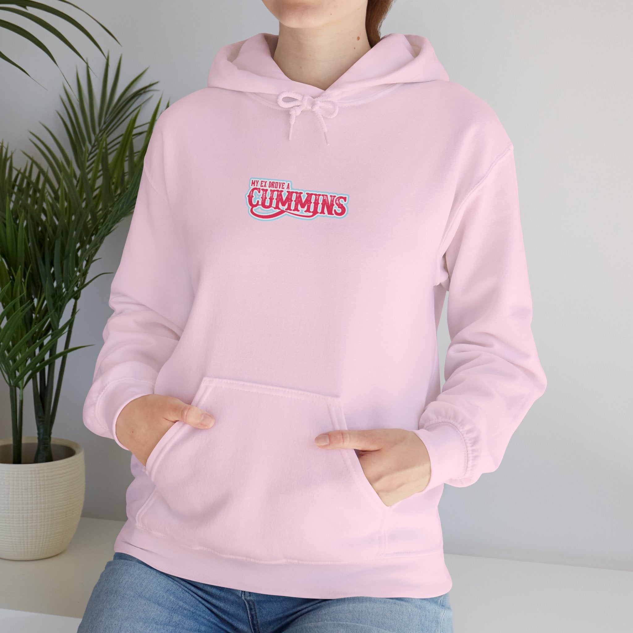 Cummins Pink Logo Hoodie - Retro Auto Mechanic Pullover