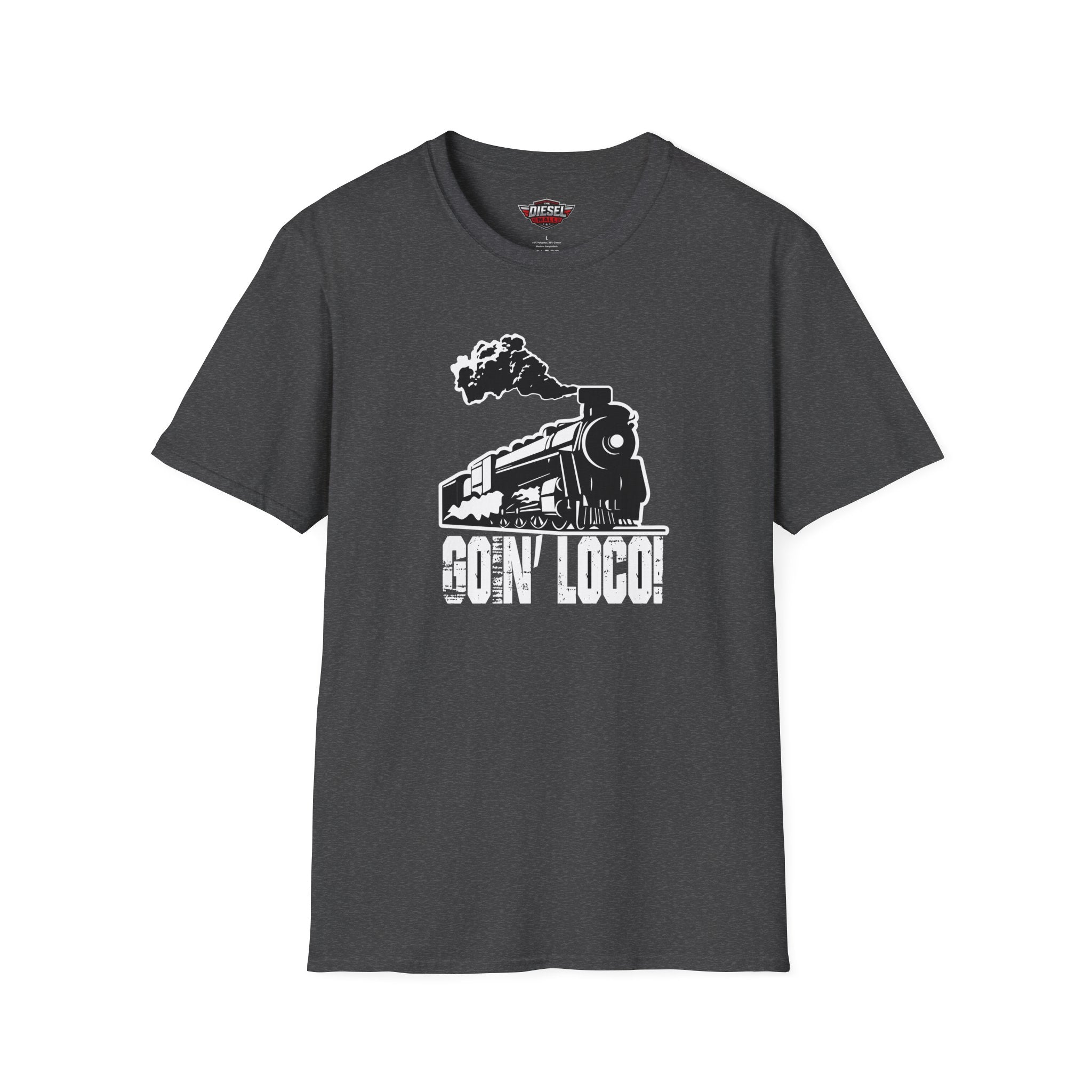 Train T-Shirt – 'Goin' Loco' Vintage Steam Locomotive Graphic Tee