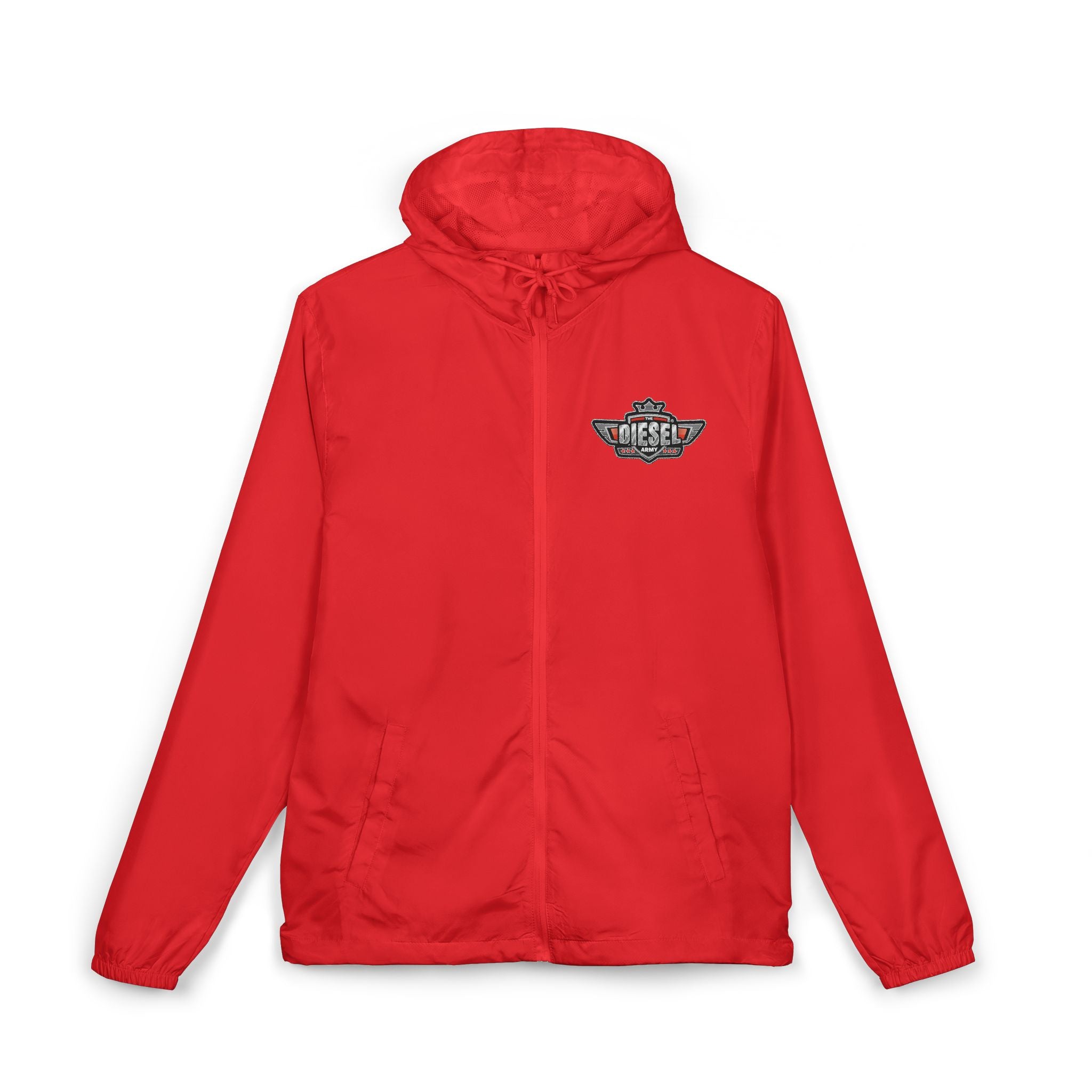 Windbreaker Jacket — 'The Diesel Army' Retro Badge Hooded Windbreaker