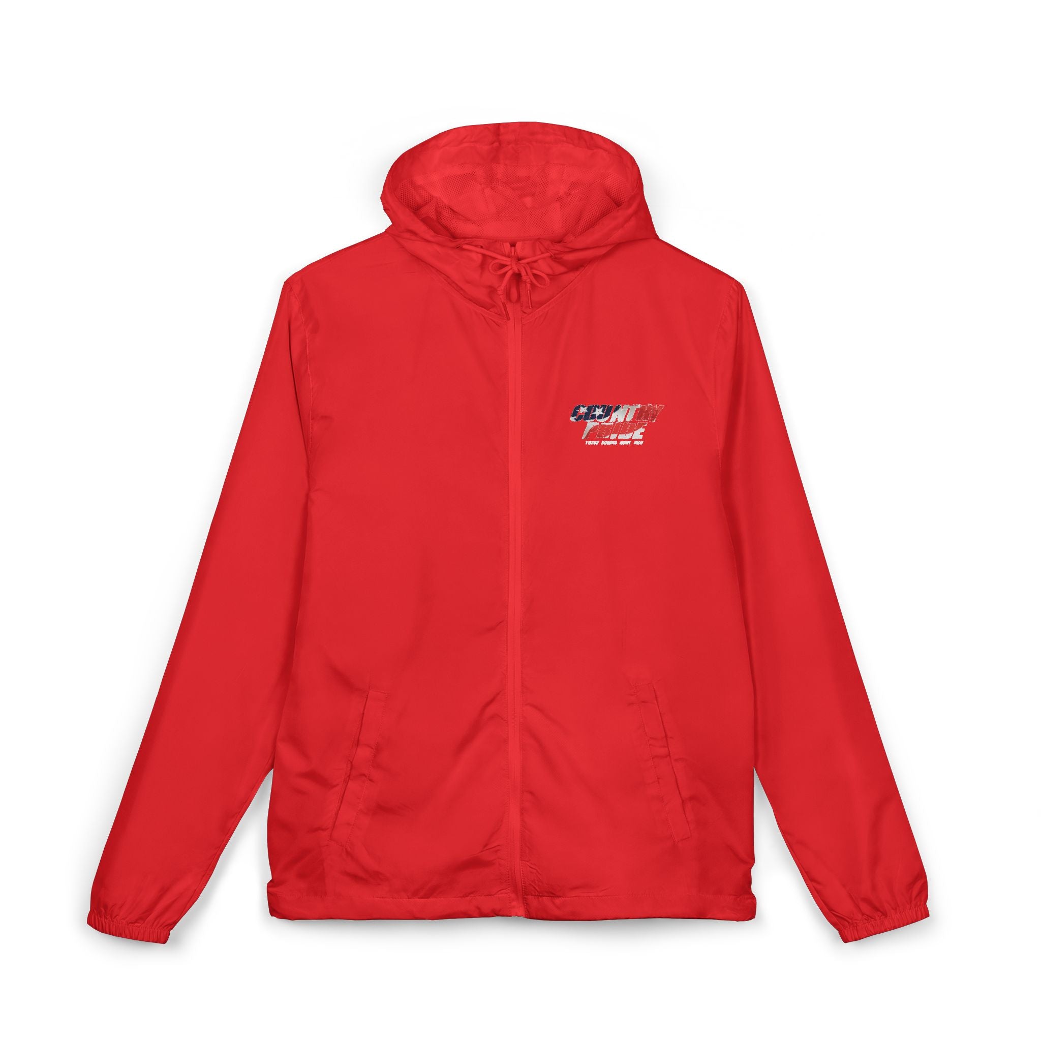 Windbreaker Jacket — American Flag "Country Pride" Graphic