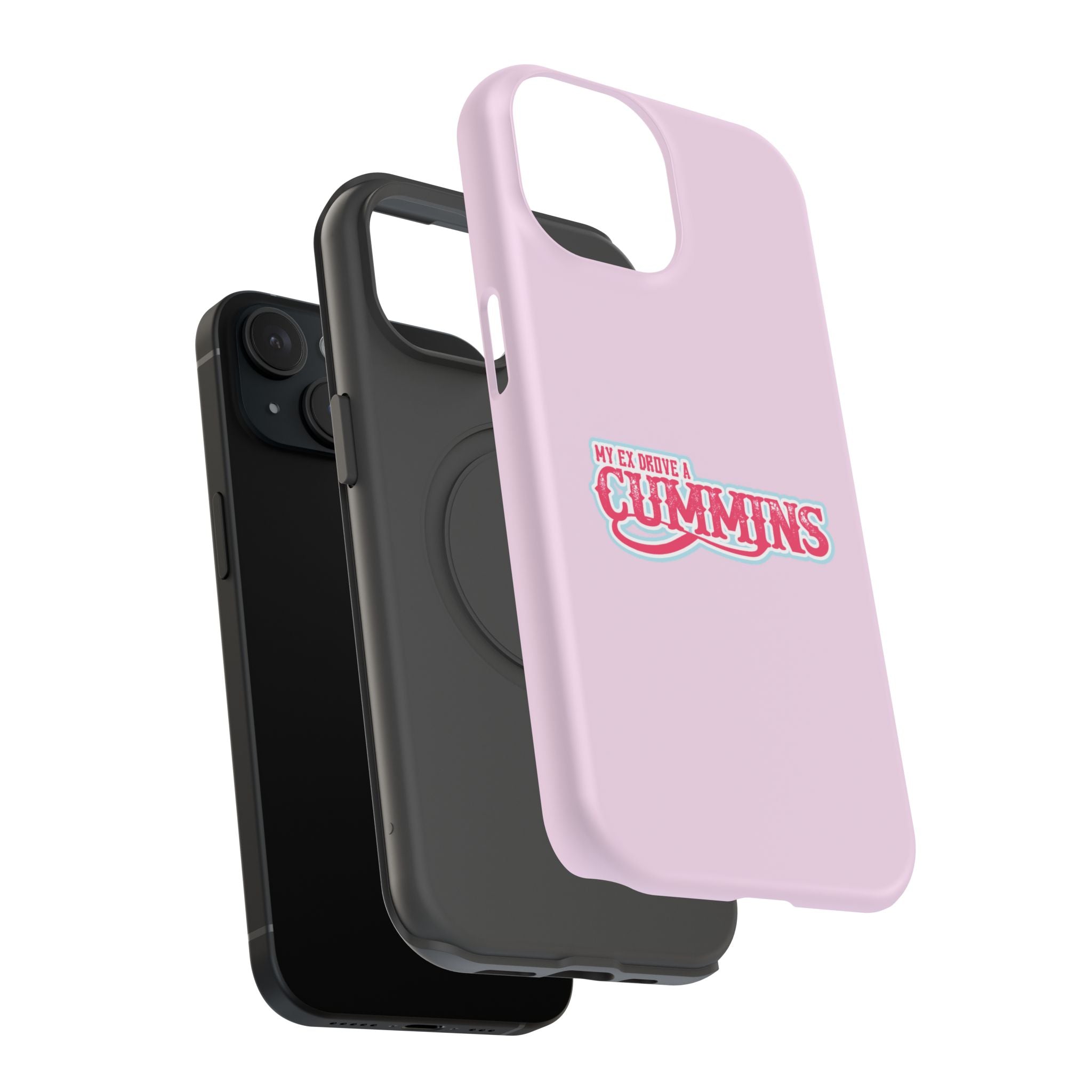 Impact-Resistant Phone Case — "My Ex Drove a Cummins" Pink Protective Cover