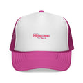 Powerstroke Trucker Hat — Pink Women's Mesh Cap with Automotive Logo