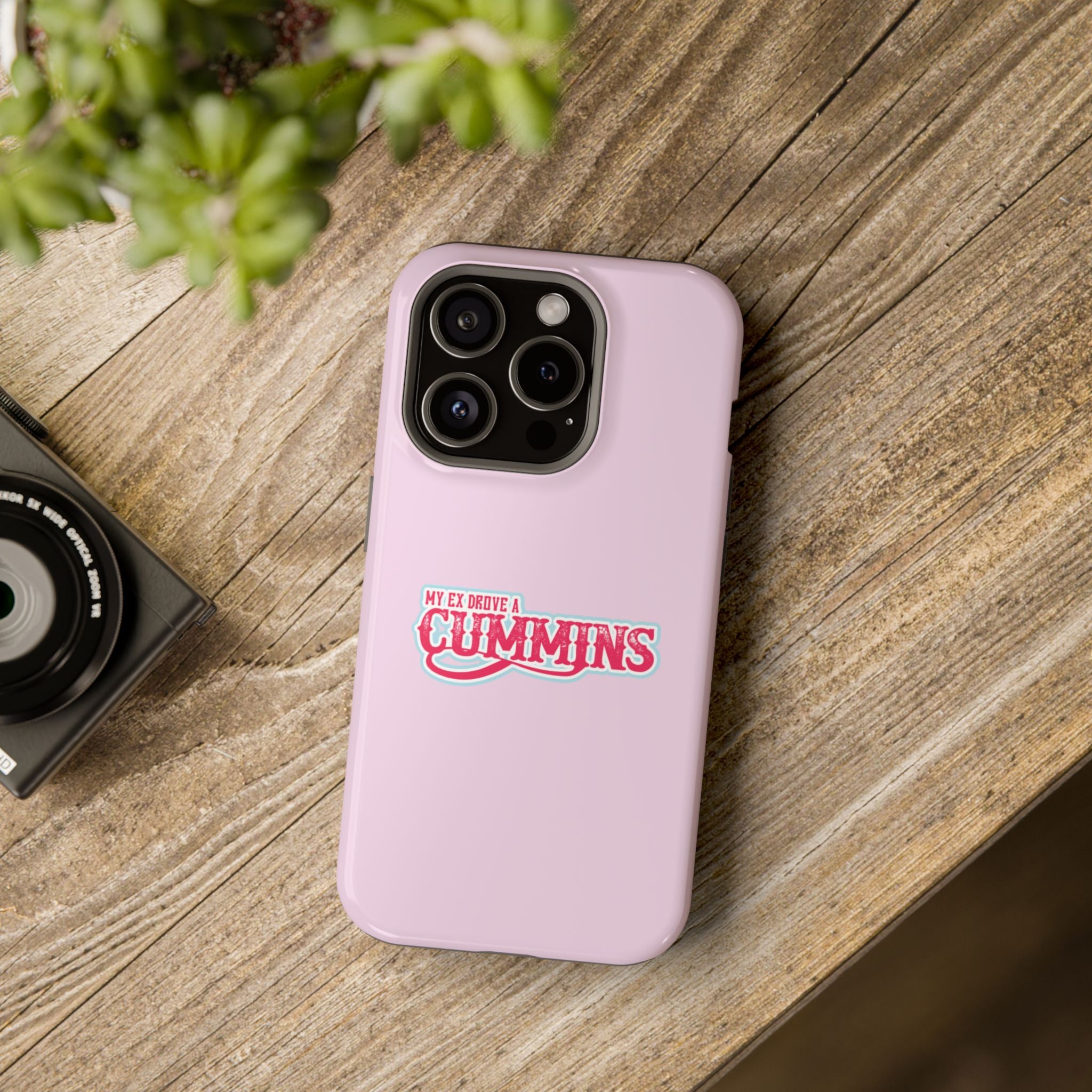 Impact-Resistant Phone Case — "My Ex Drove a Cummins" Pink Protective Cover