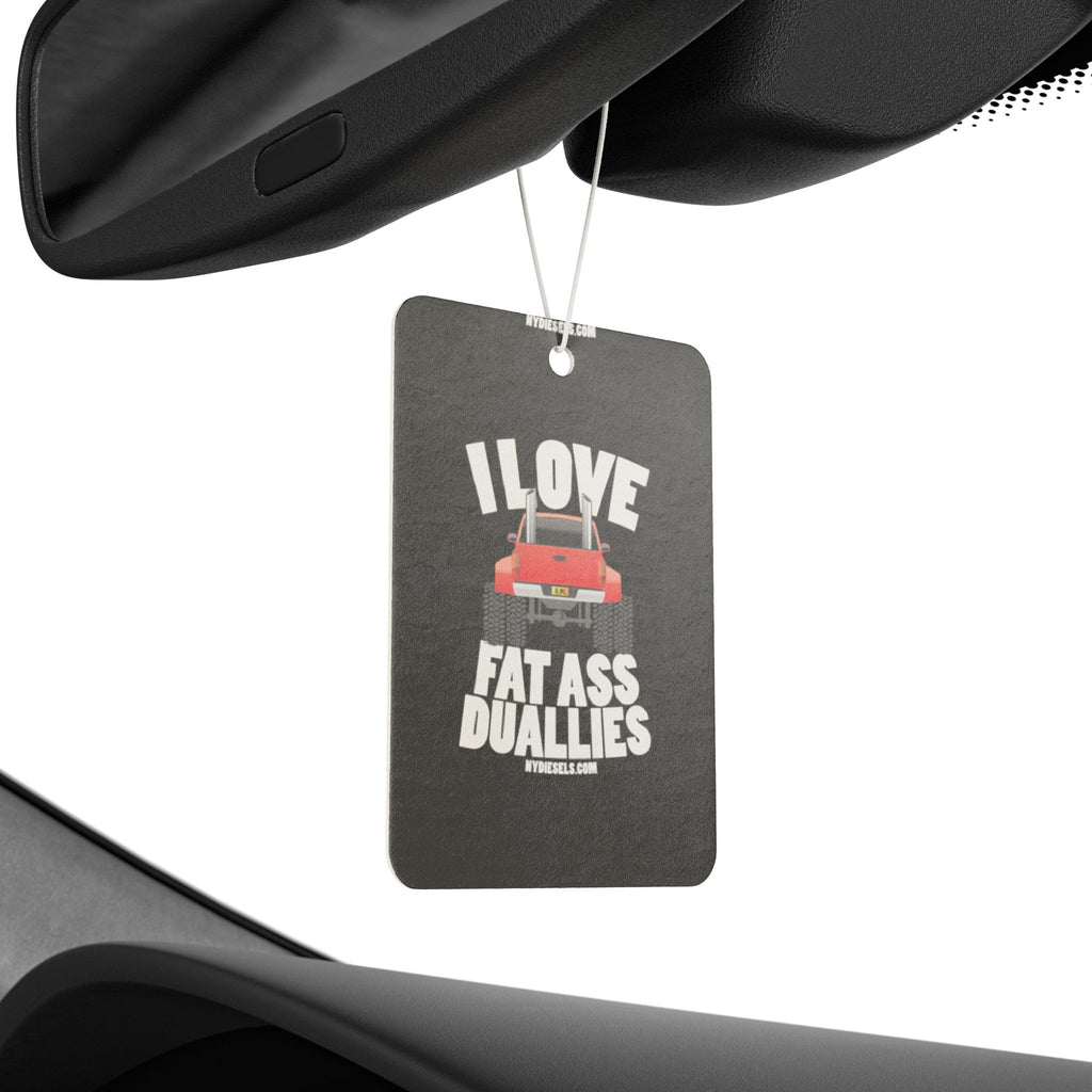 Car Air Freshener — "I Love Fat Ass Duallies" Retro Truck Scented Tag