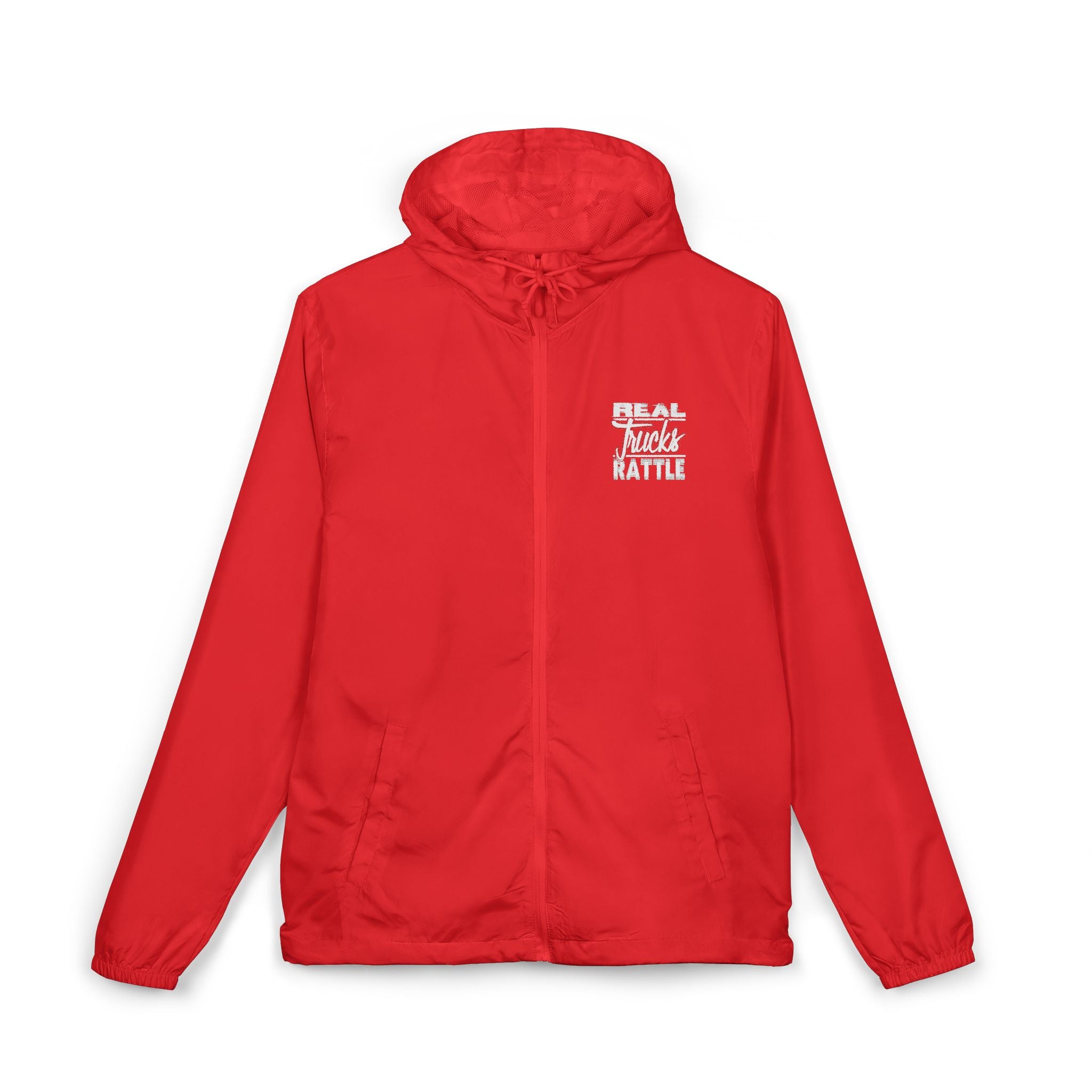 Windbreaker Jacket — Bold 'Real Trucks Rattle'  Graphic