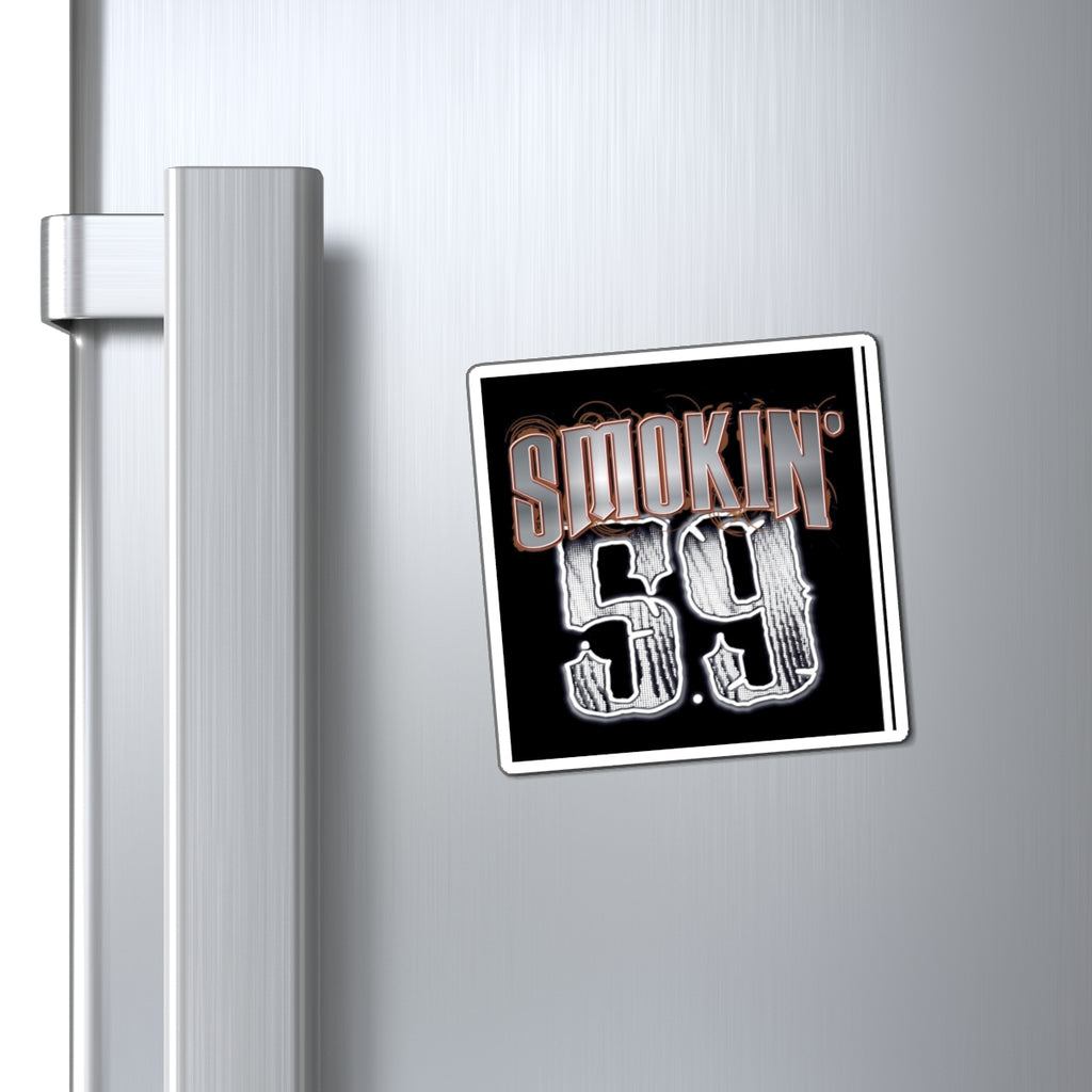 Smokin' 59 Magnet — Retro Racing Number Fridge Magnet