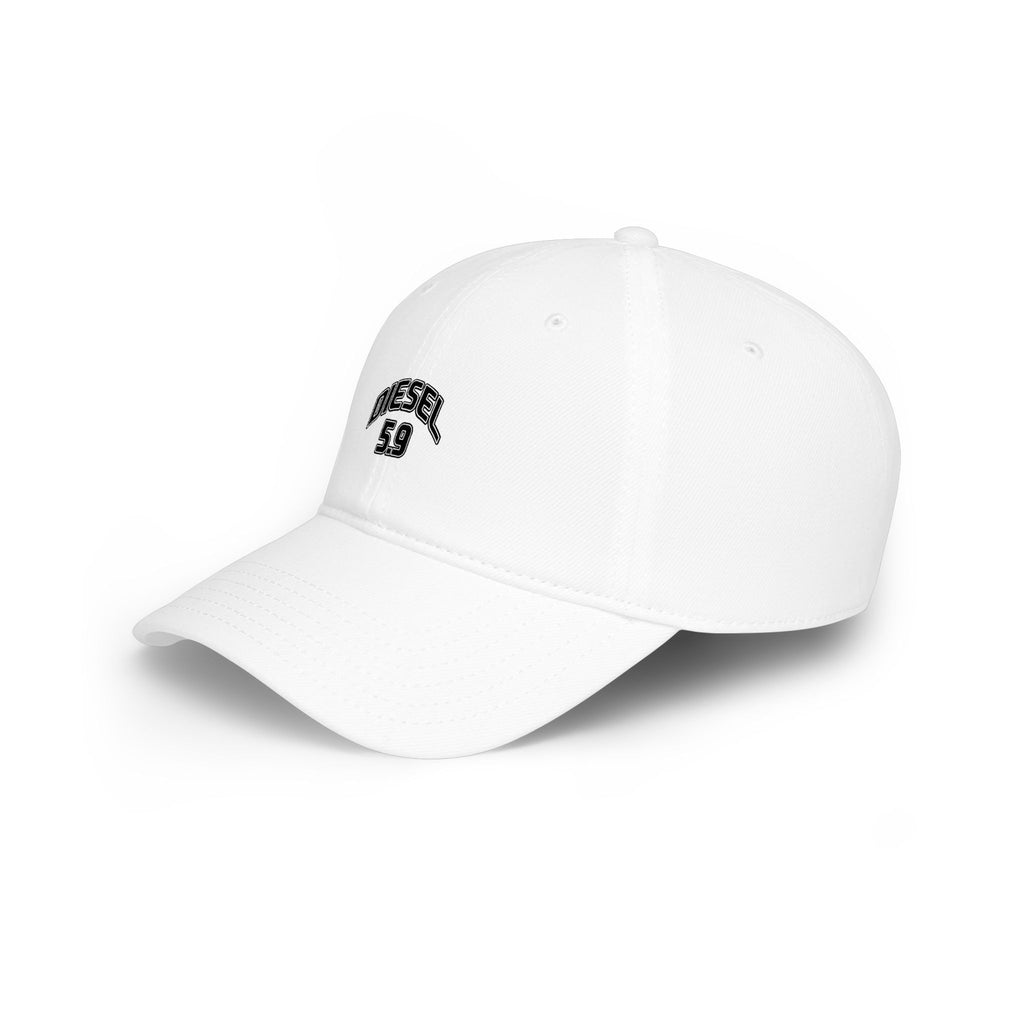 Diesel 5.9 Embroidered Baseball Cap — Low Profile Red Trucker Hat