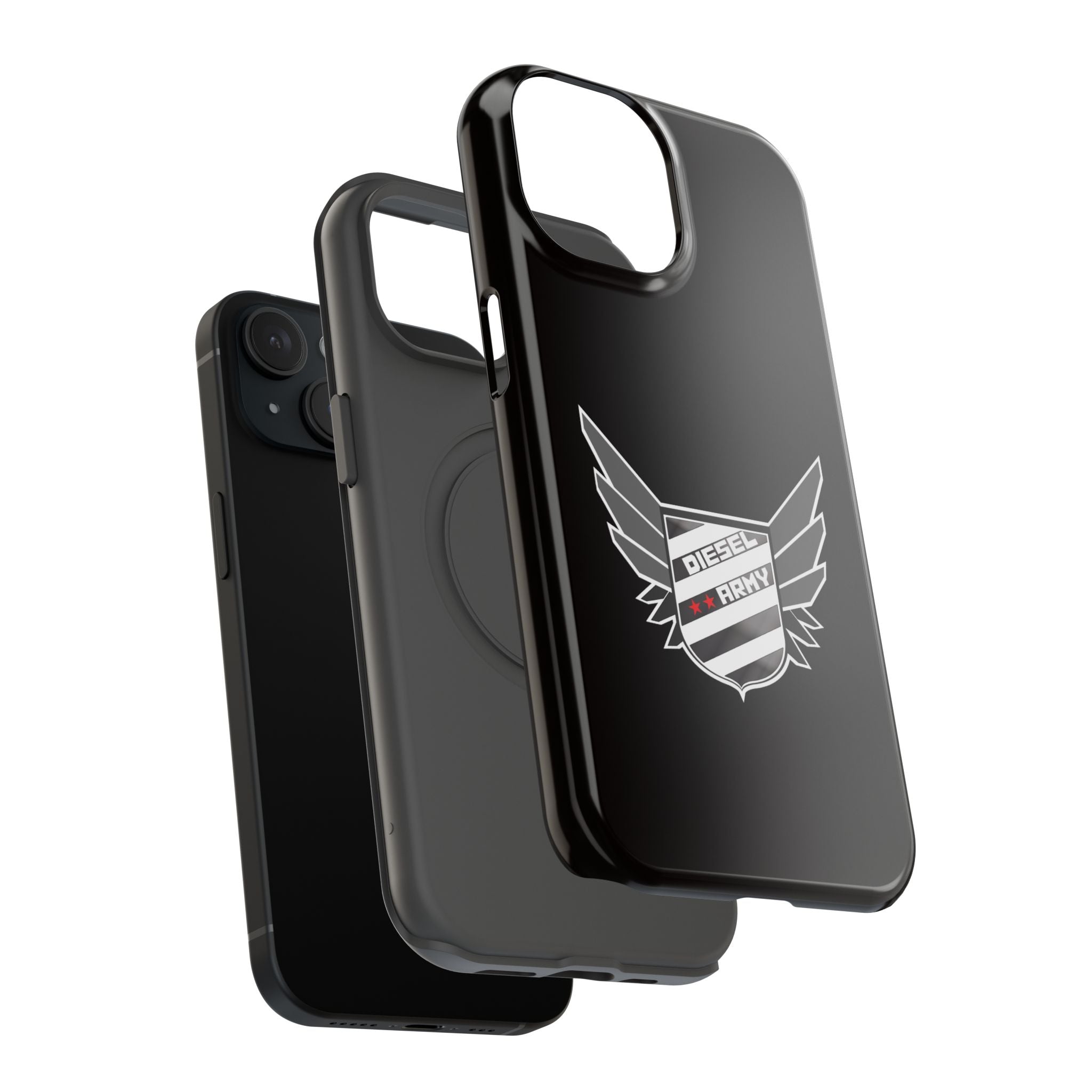 Phone Case — Black Diesel Army Emblem Impact-Resistant Case