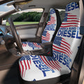 America Runs on Diesel Car Seat Covers – Patriotic Flag Truck Seat Protectors