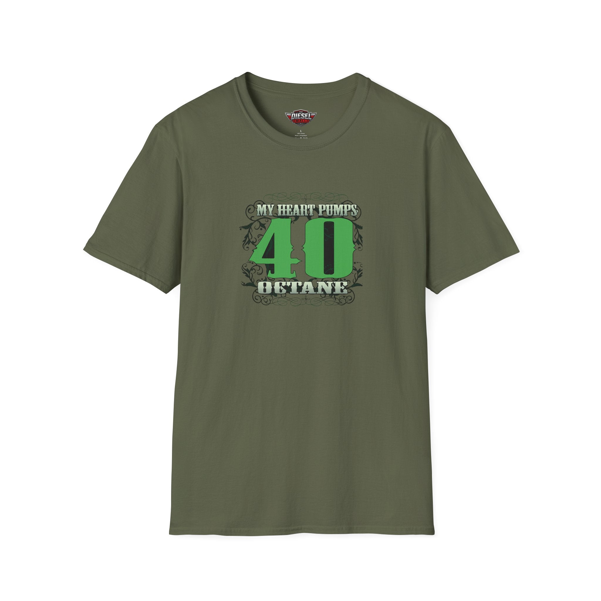 My heart pumps 40 octane — Green Design Tee