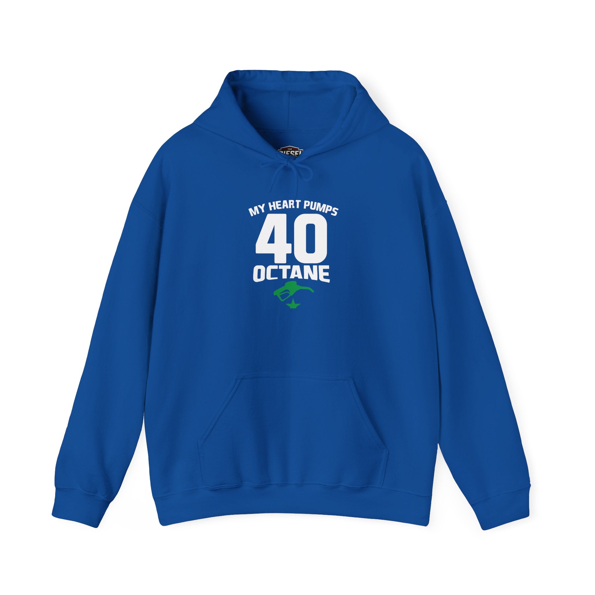 40 Octane Hoodie – "My Heart Pumps 40 Octane" Racing Gasoline Fan Sweatshirt