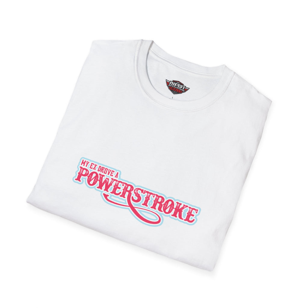 Powerstroke T-Shirt – "My Other Ride Is A Powerstroke" Vintage Pink Diesel Truck Tee