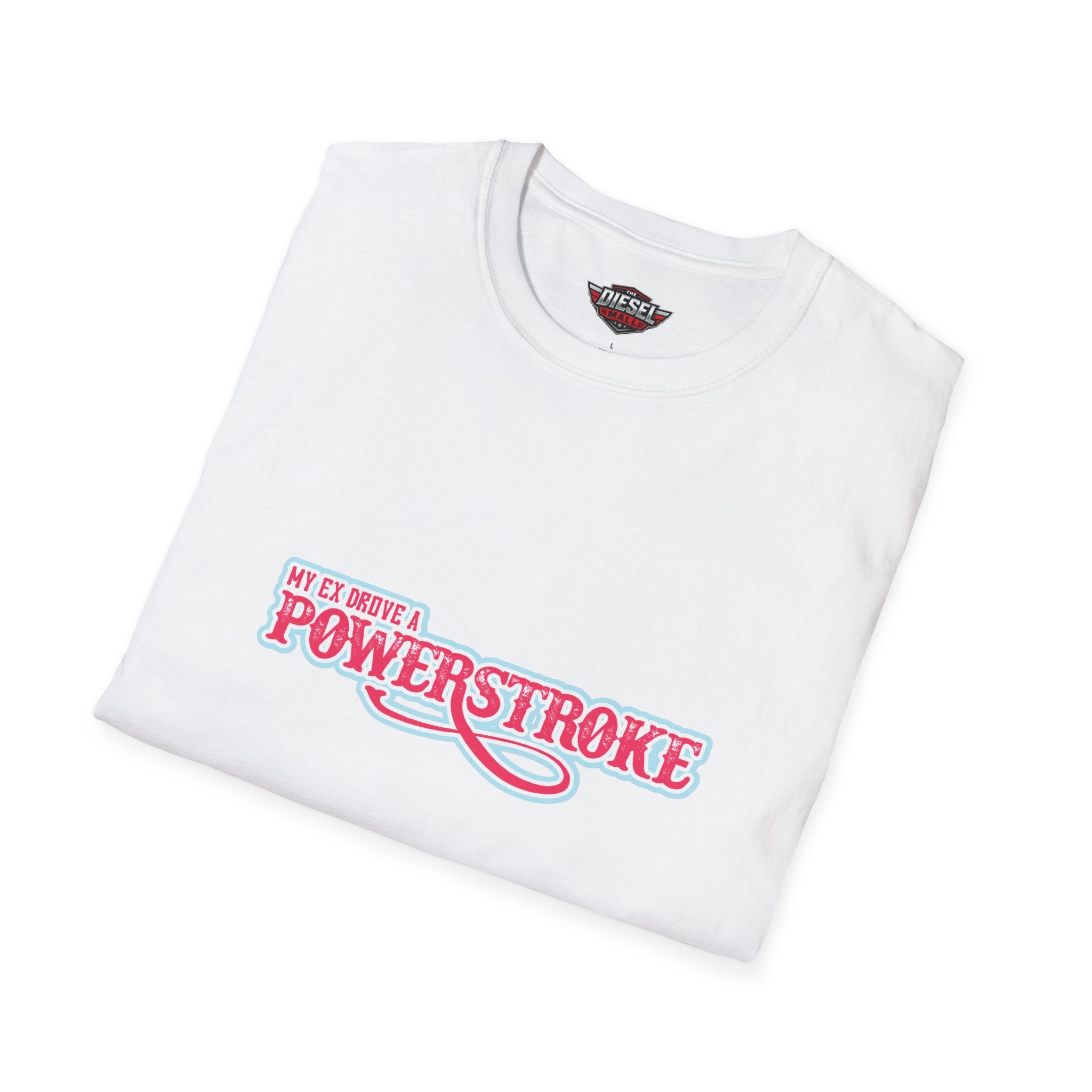 Powerstroke T-Shirt – "My Other Ride Is A Powerstroke" Vintage Pink Diesel Truck Tee