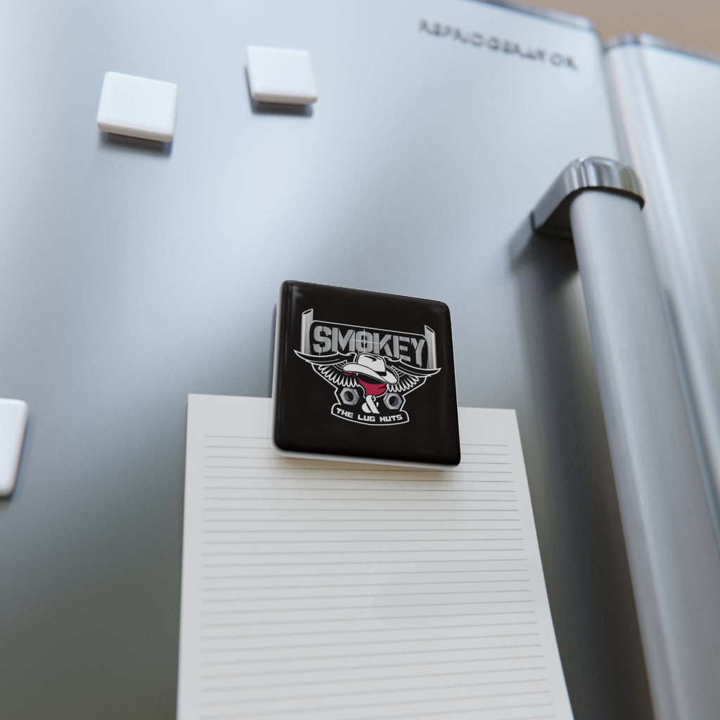 Smokey & The Lug Nuts Logo Porcelain Square Magnet
