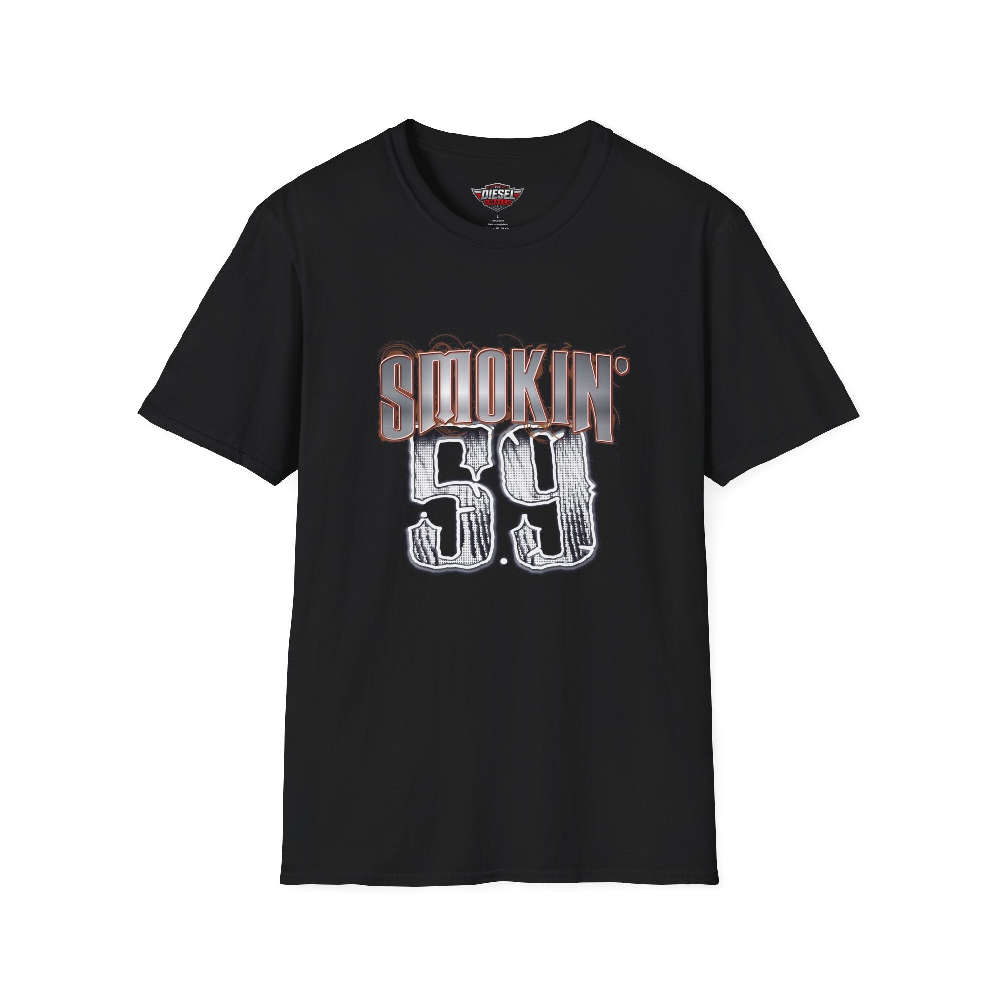Smokin' 5.9 T-Shirt — Retro Diesel Truck Engine Graphic Tee