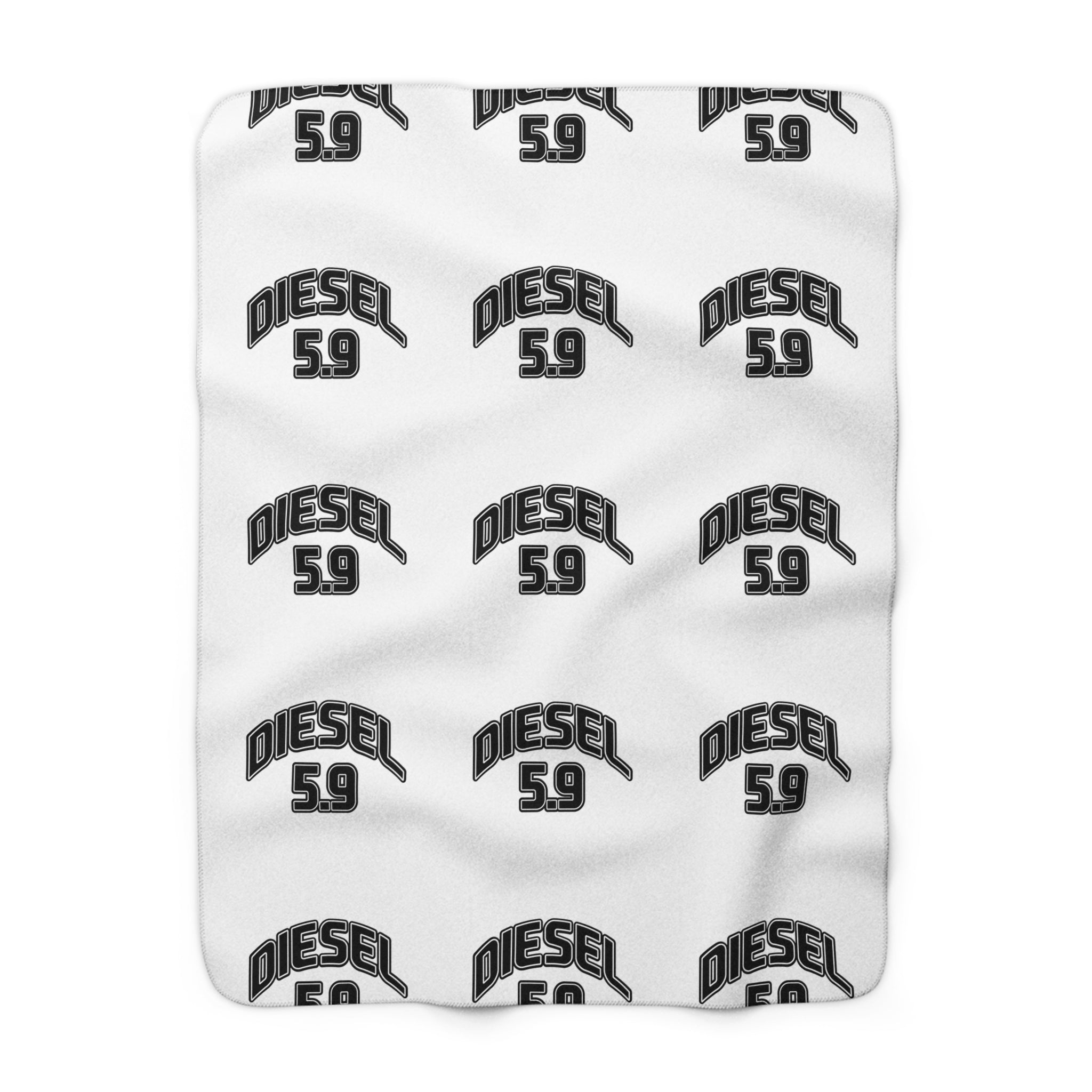 Diesel 5.9 Sherpa Fleece Blanket – Cozy Automotive Engine Decor Gift