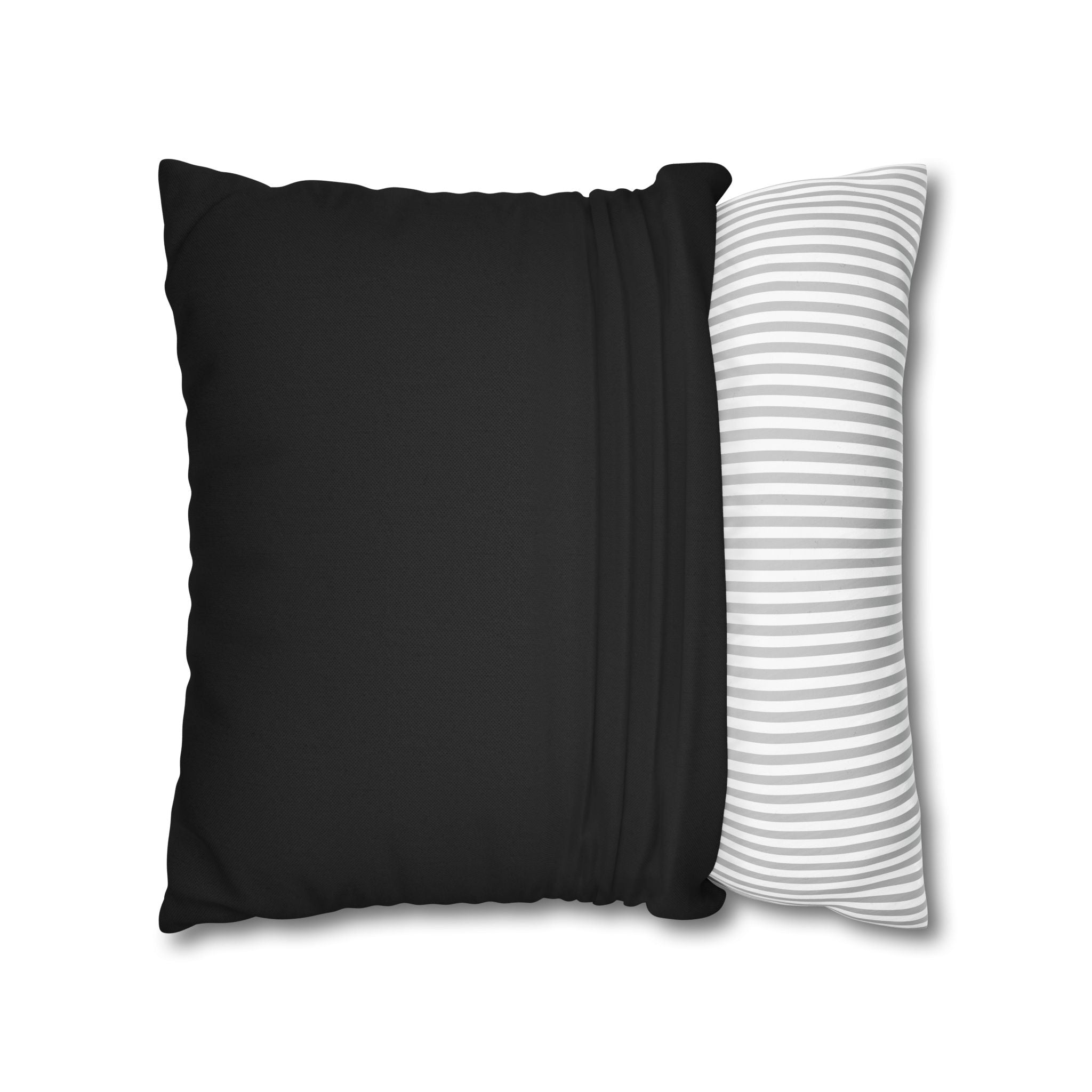 Black Shield Wing Accent Pillowcase — 'Genuine' Crest Pattern Decorative Throw Pillow