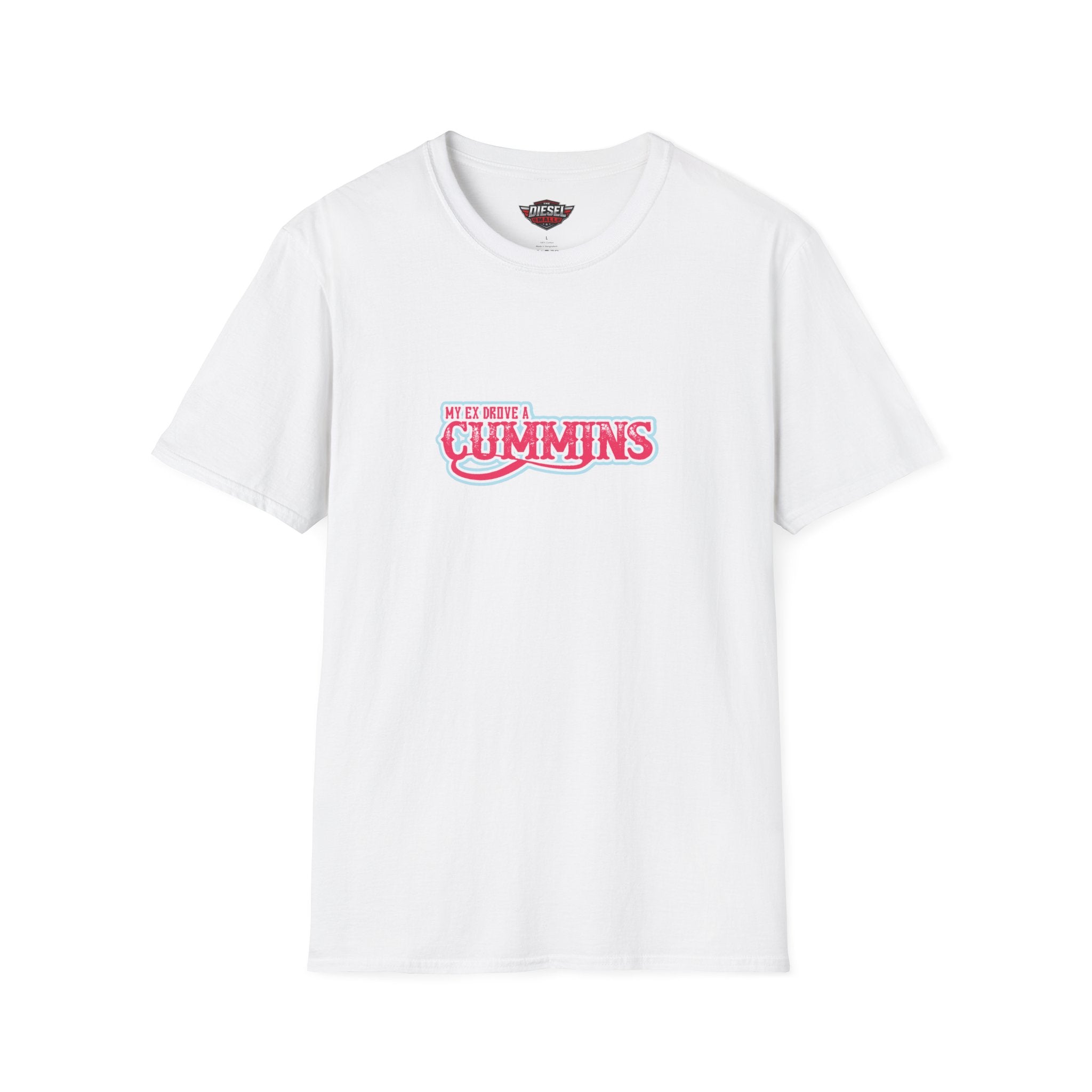 Cummins Vintage Logo T‑Shirt — Pink Retro Trucking Tee