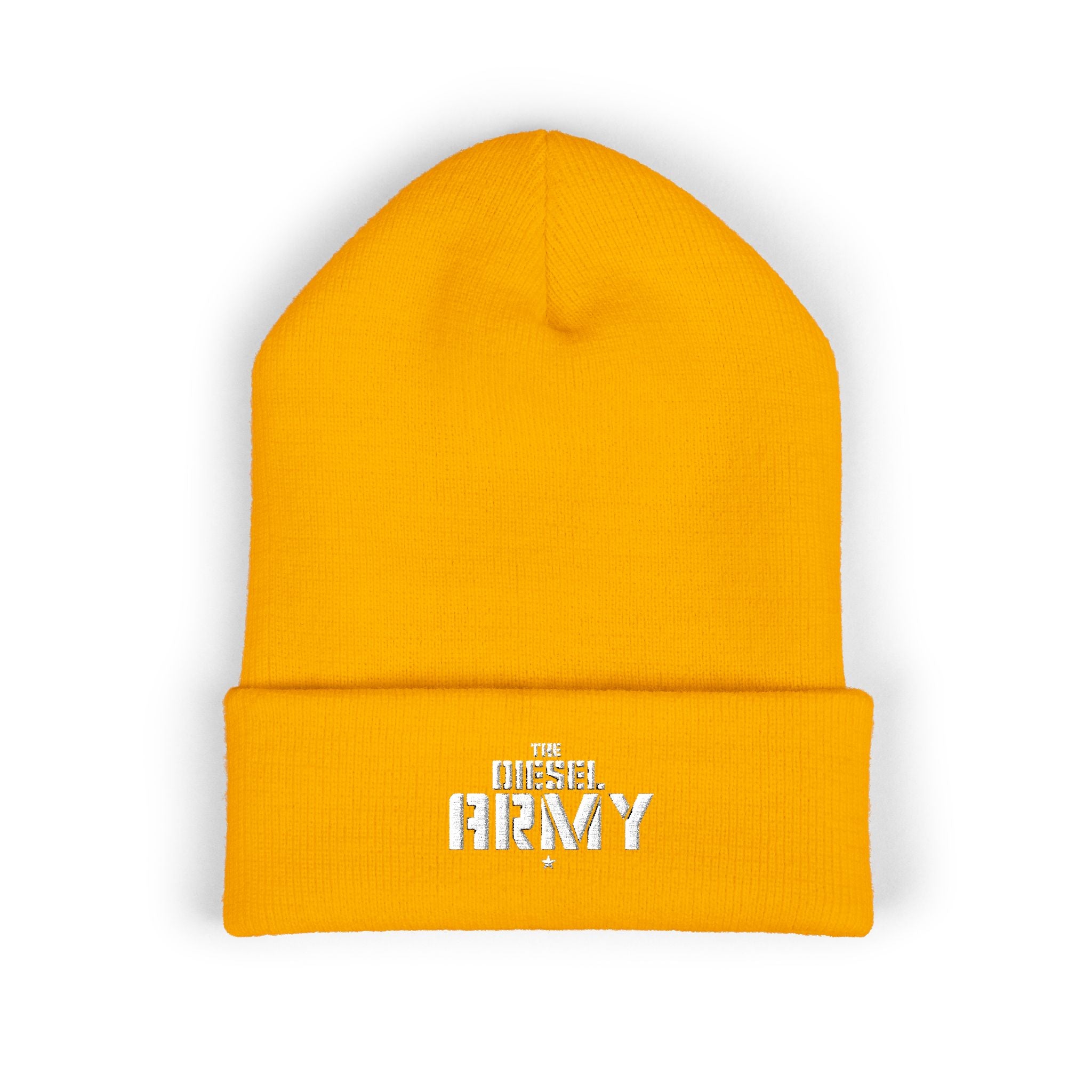 Classic Cuffed Beanie — The Diesel Army Embroidered Knit Hat