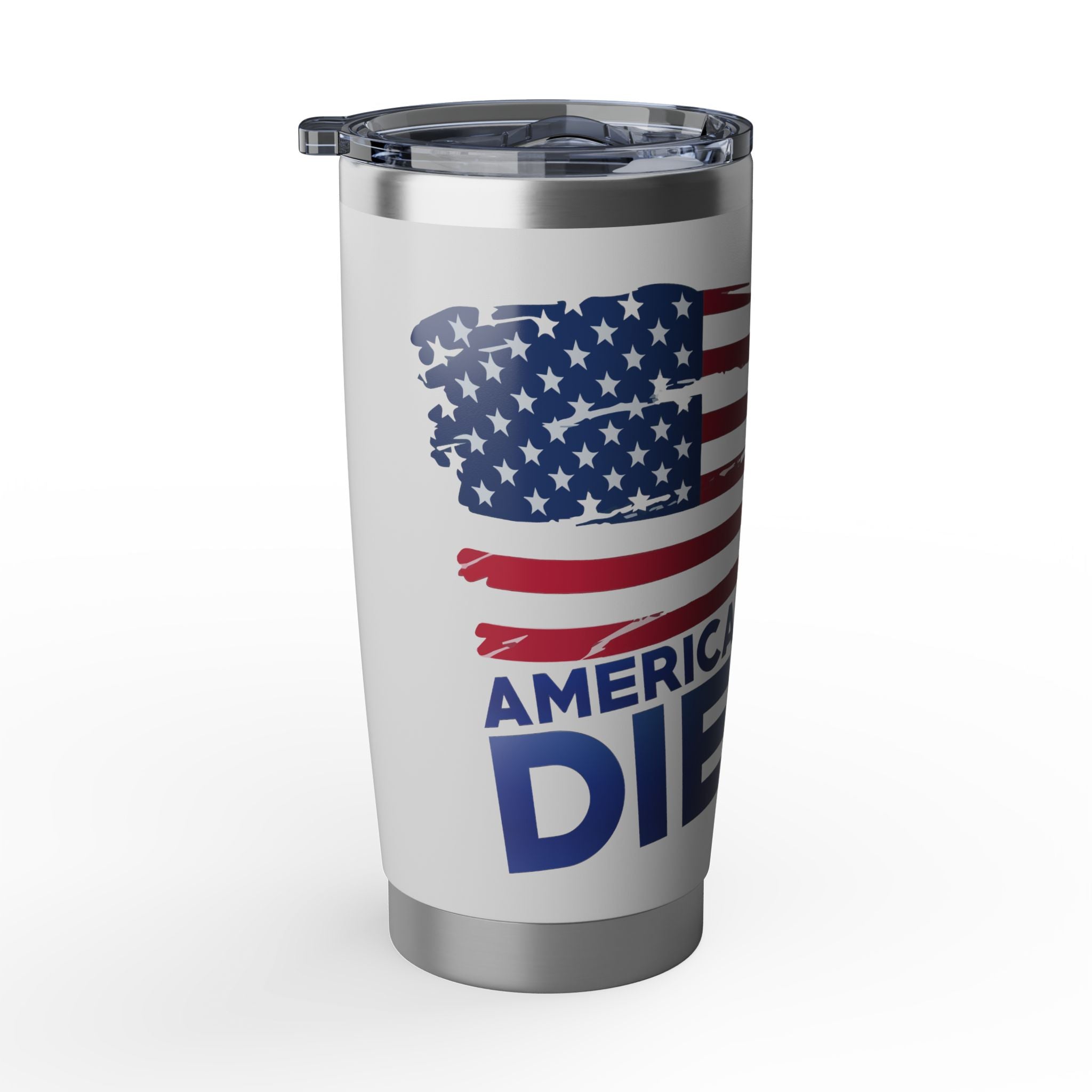 20oz Tumbler — "America Runs on Diesel" Patriotic Insulated Travel Cup