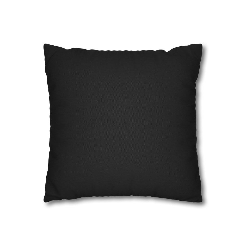 Black Shield Wing Accent Pillowcase — 'Genuine' Crest Pattern Decorative Throw Pillow