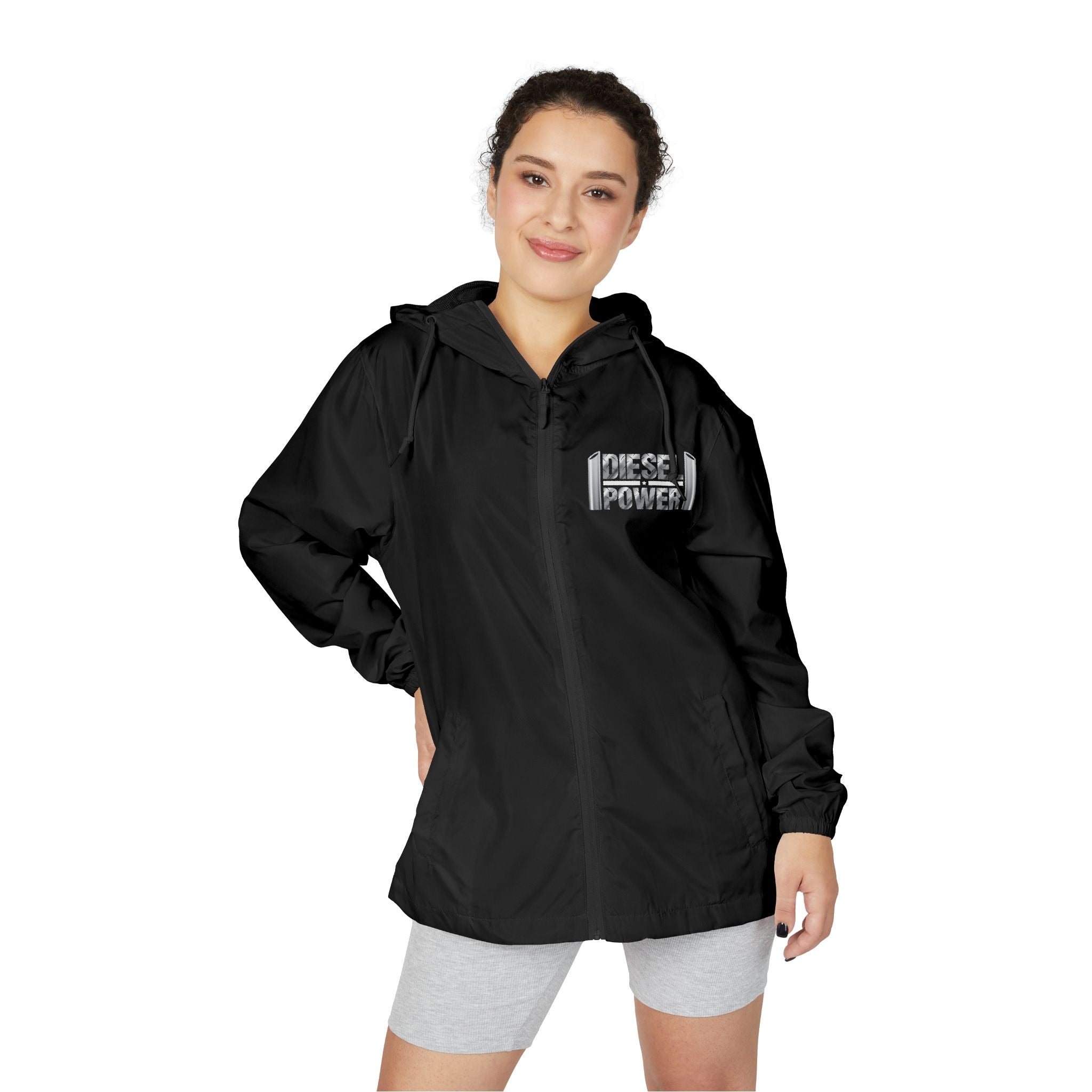 Windbreaker Jacket —  Graphic Full‑Zip Hooded Jacket