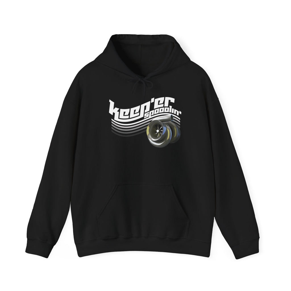 Keeper Automotive Hoodie — "Keeper Goodoline" Lens & Racing Stripe Design
