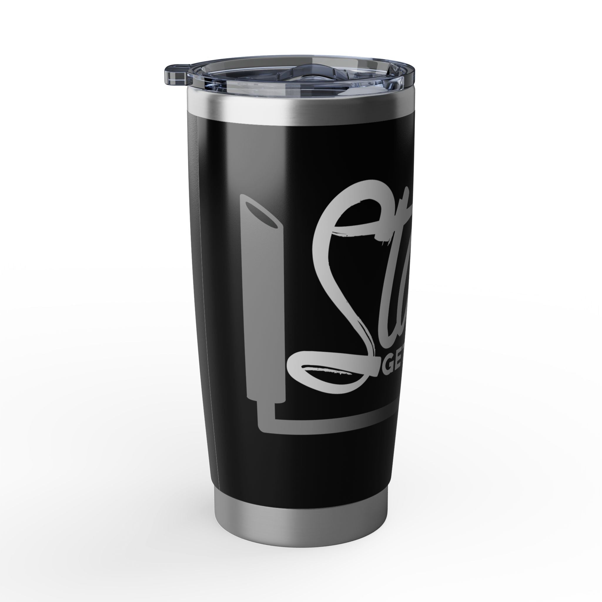 20oz Tumbler — 'Stacks Get Racks' Black Insulated Travel Cup