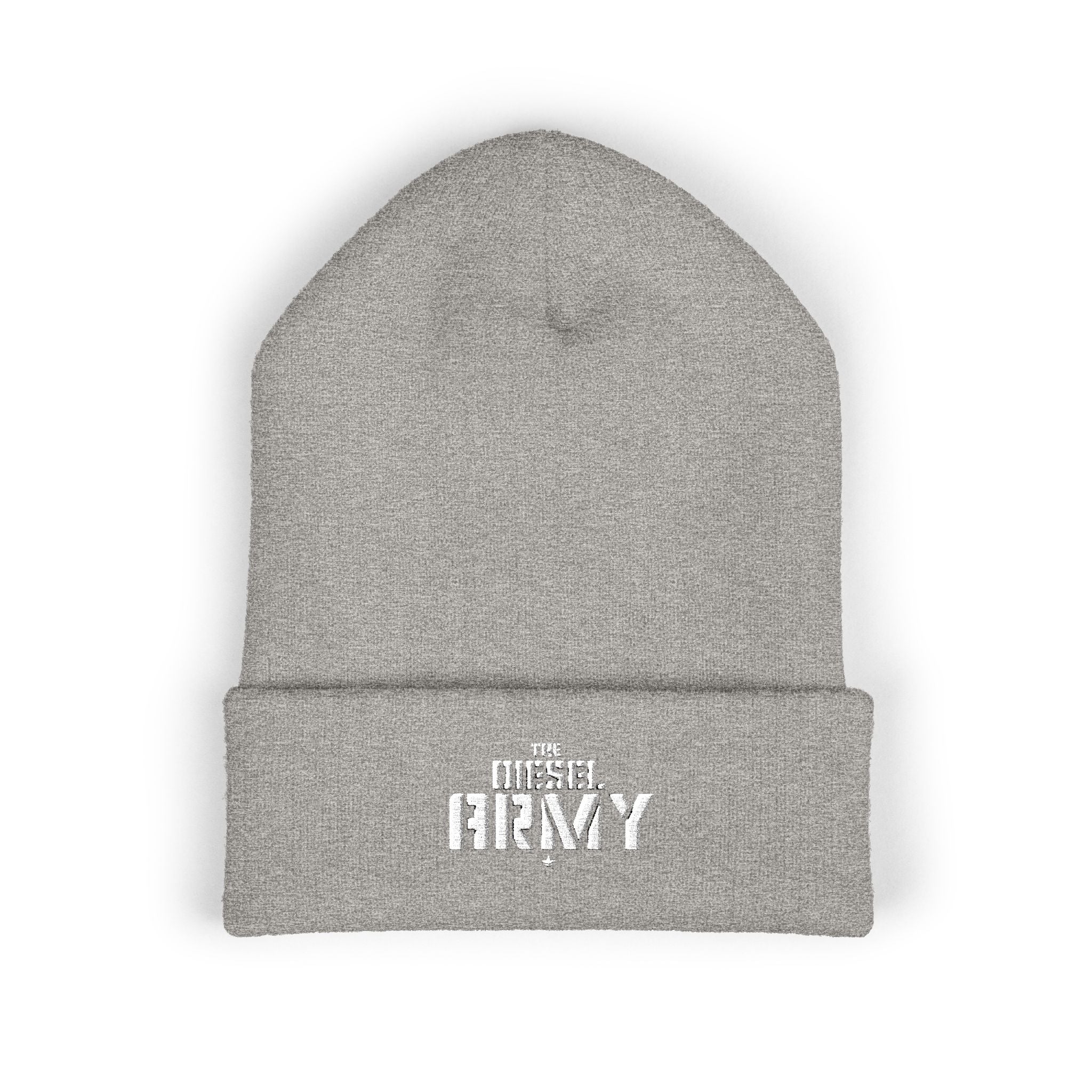 Classic Cuffed Beanie — The Diesel Army Embroidered Knit Hat