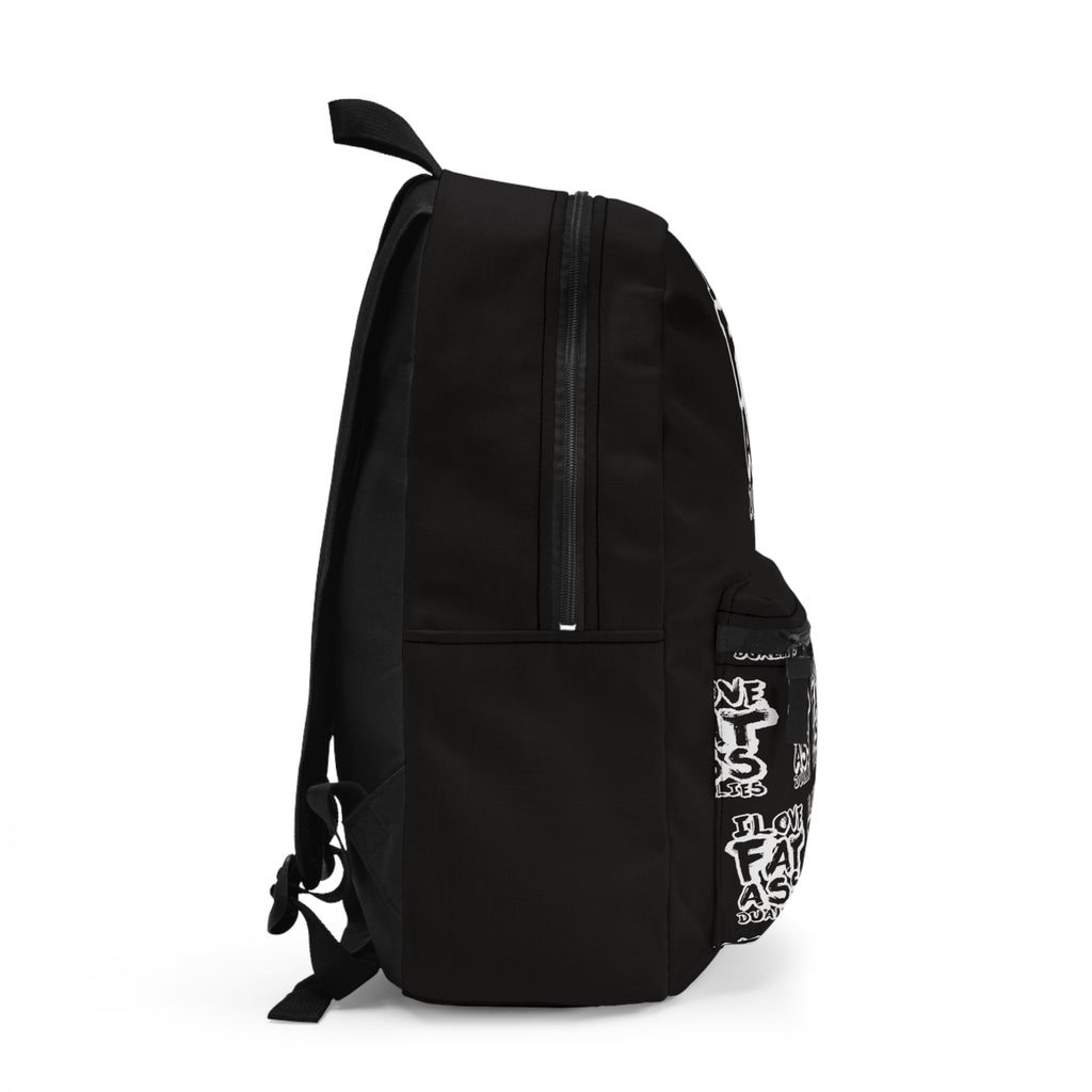 Backpack - I Love Fat Ass Duallies Bold Graphic Black Daypack