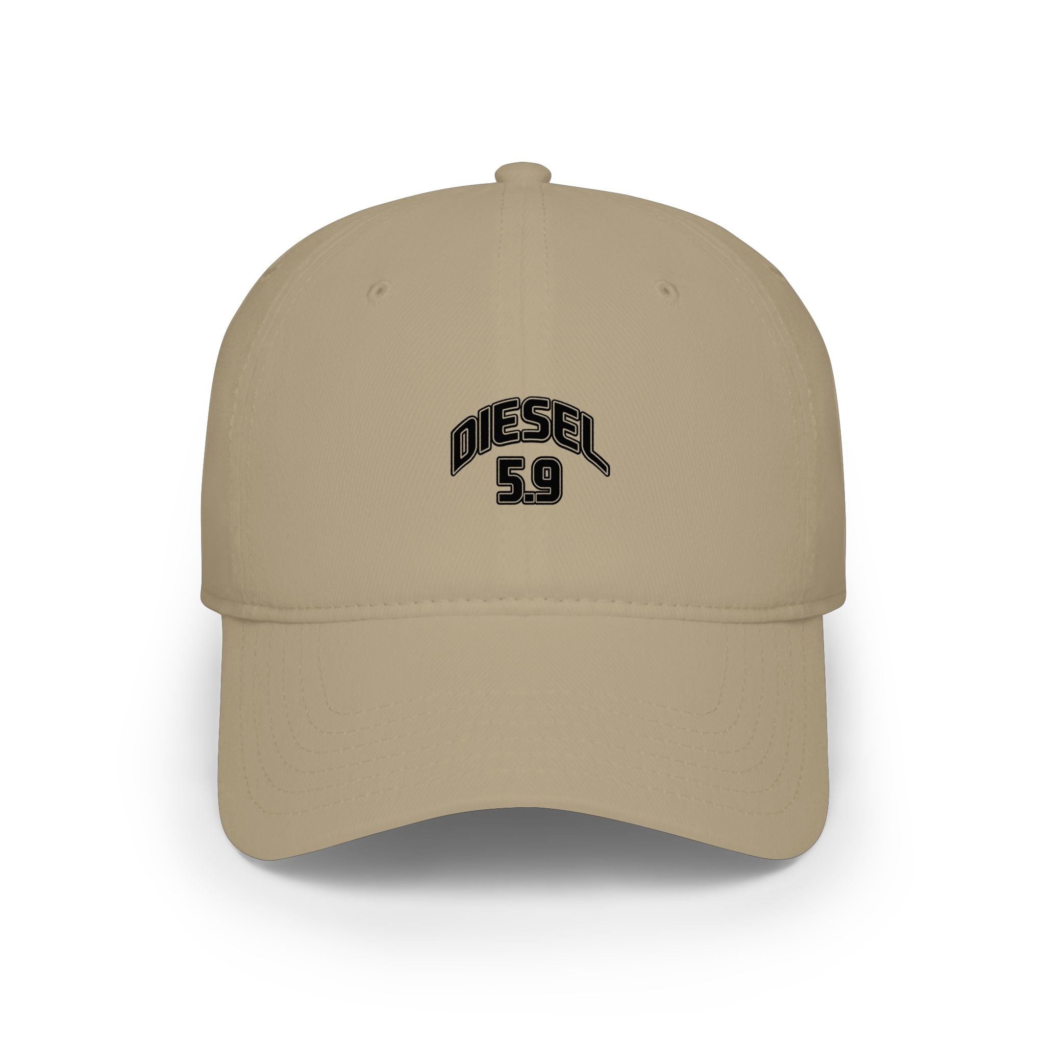 Diesel 5.9 Embroidered Baseball Cap — Low Profile Red Trucker Hat