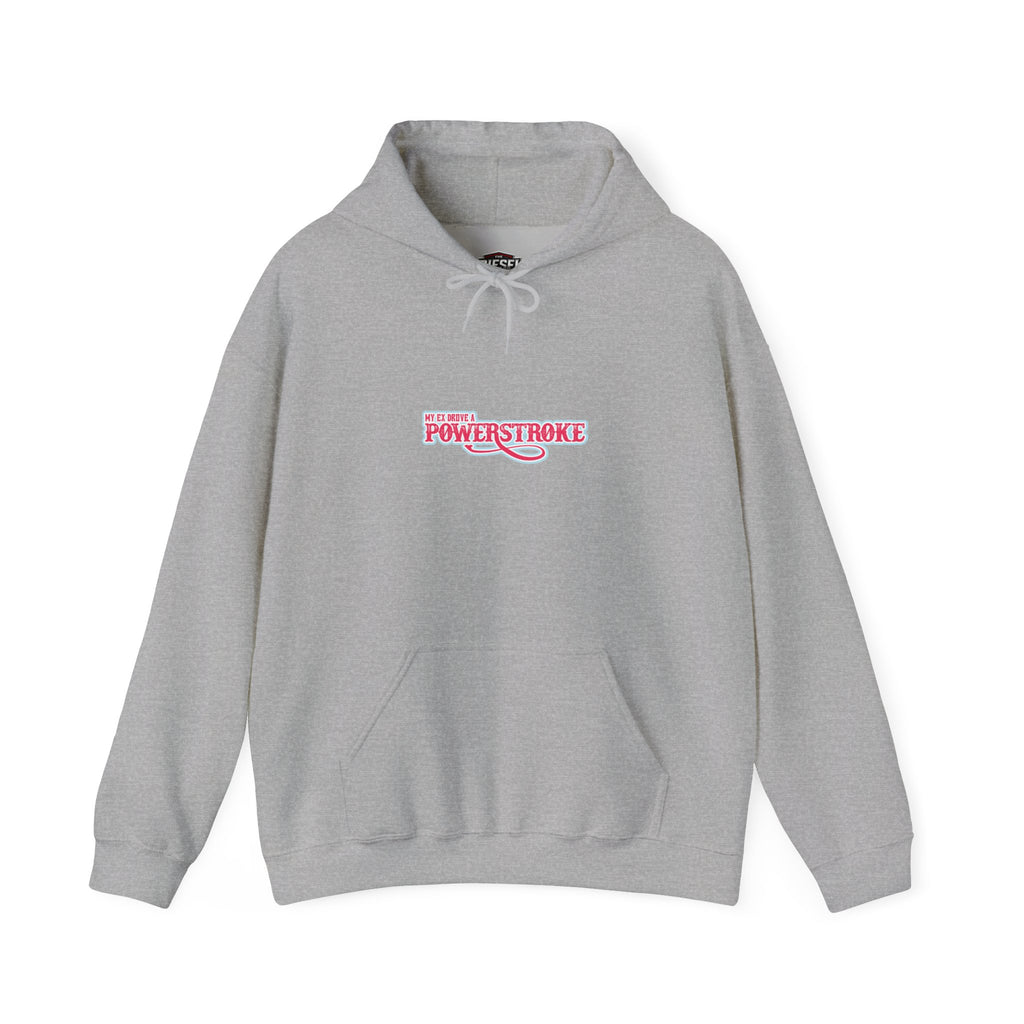 Powerstroke Logo Hoodie - Retro Pink Small Chest Graphic