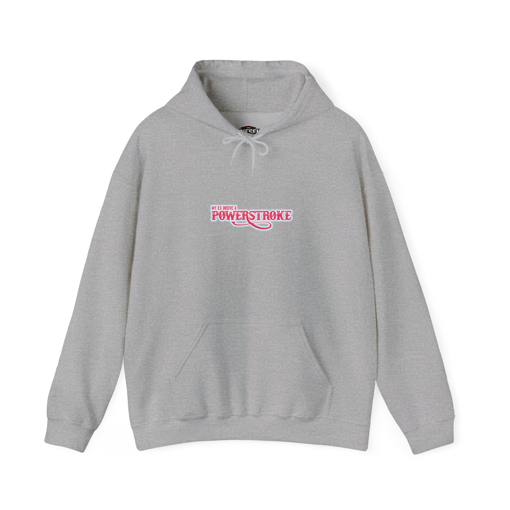 Powerstroke Logo Hoodie - Retro Pink Small Chest Graphic
