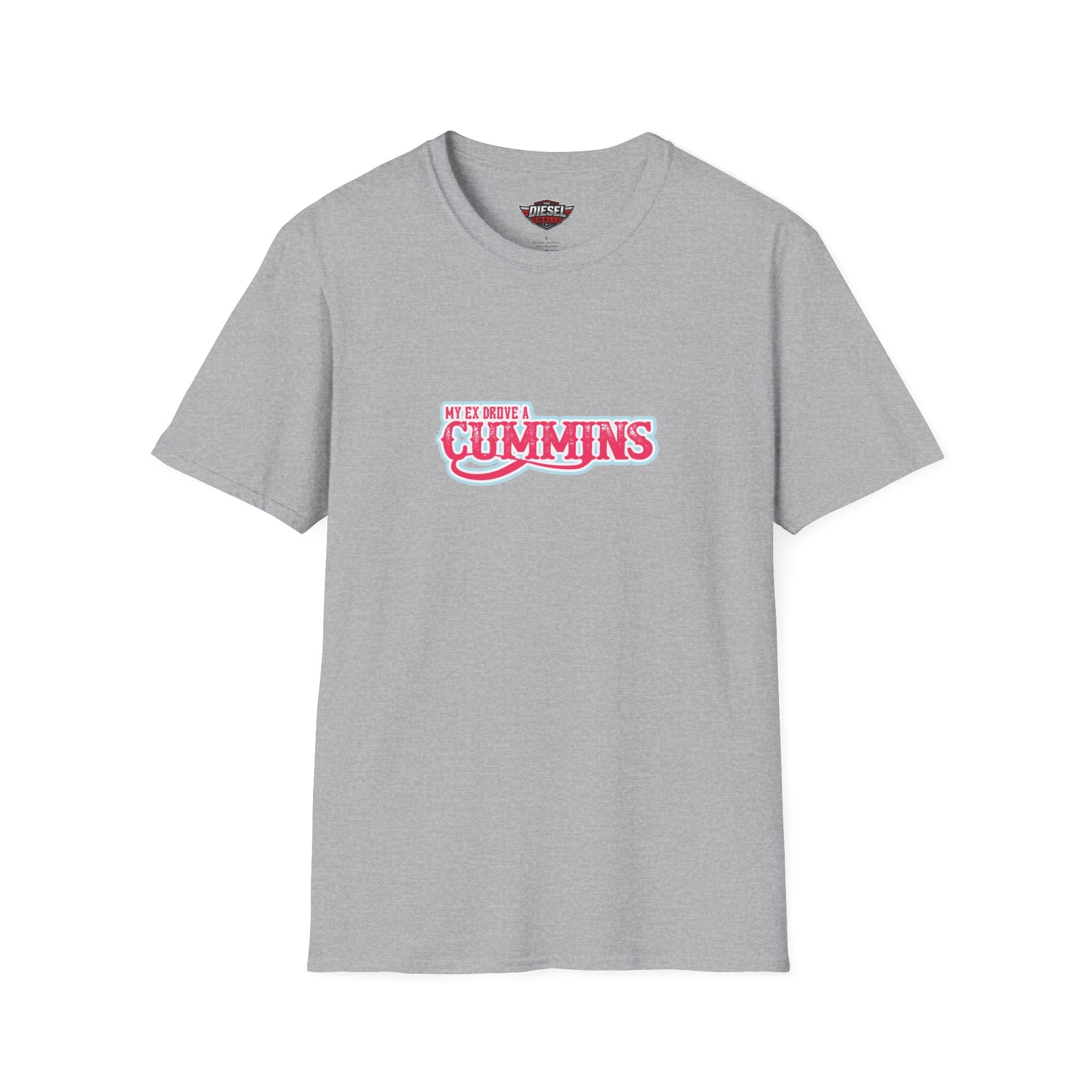 Cummins Vintage Logo T‑Shirt — Pink Retro Trucking Tee