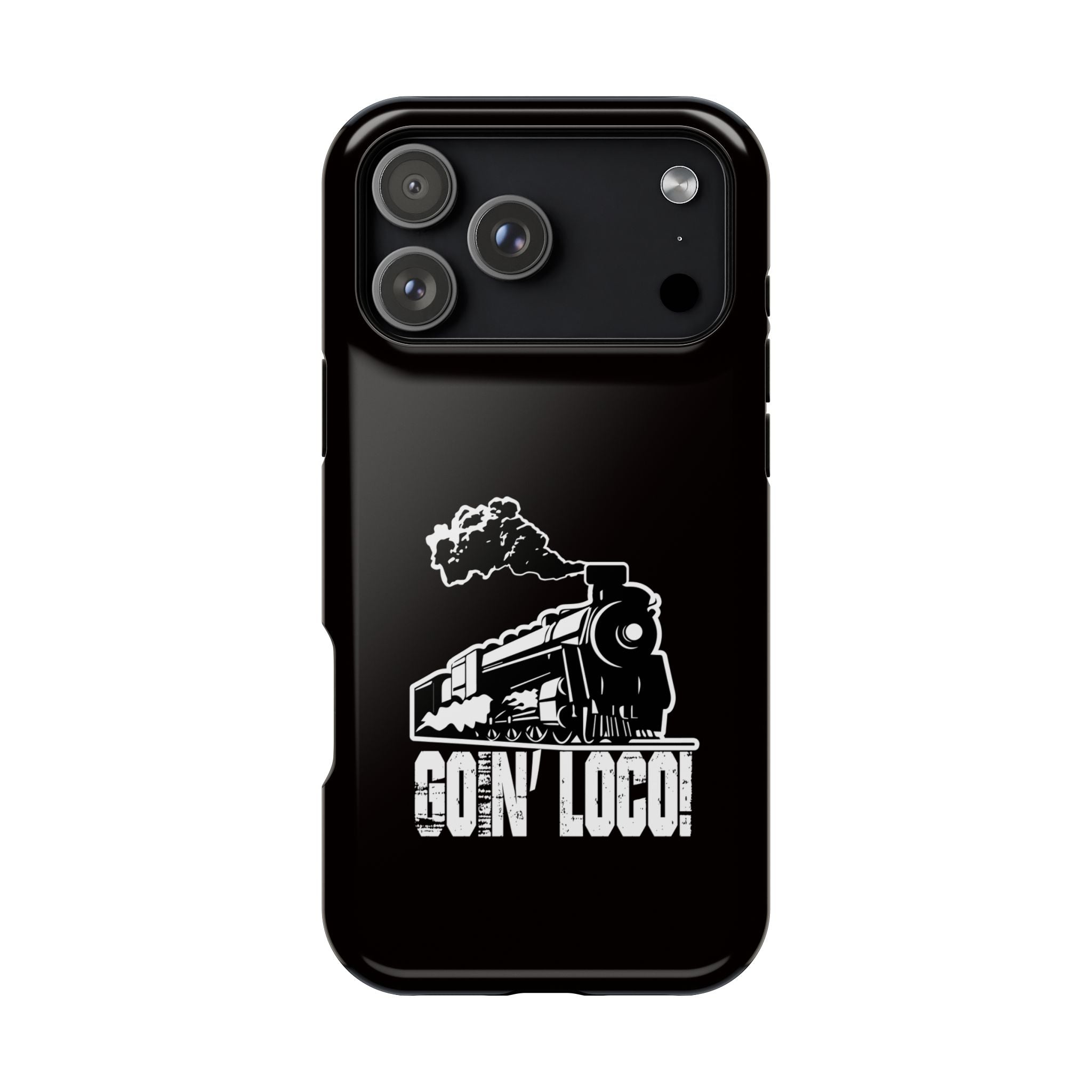 Train Graphic Phone Case — “Goin' Loco!” Impact-Resistant Protective Case