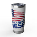 20oz Tumbler — "America Runs on Diesel" Patriotic Insulated Travel Cup