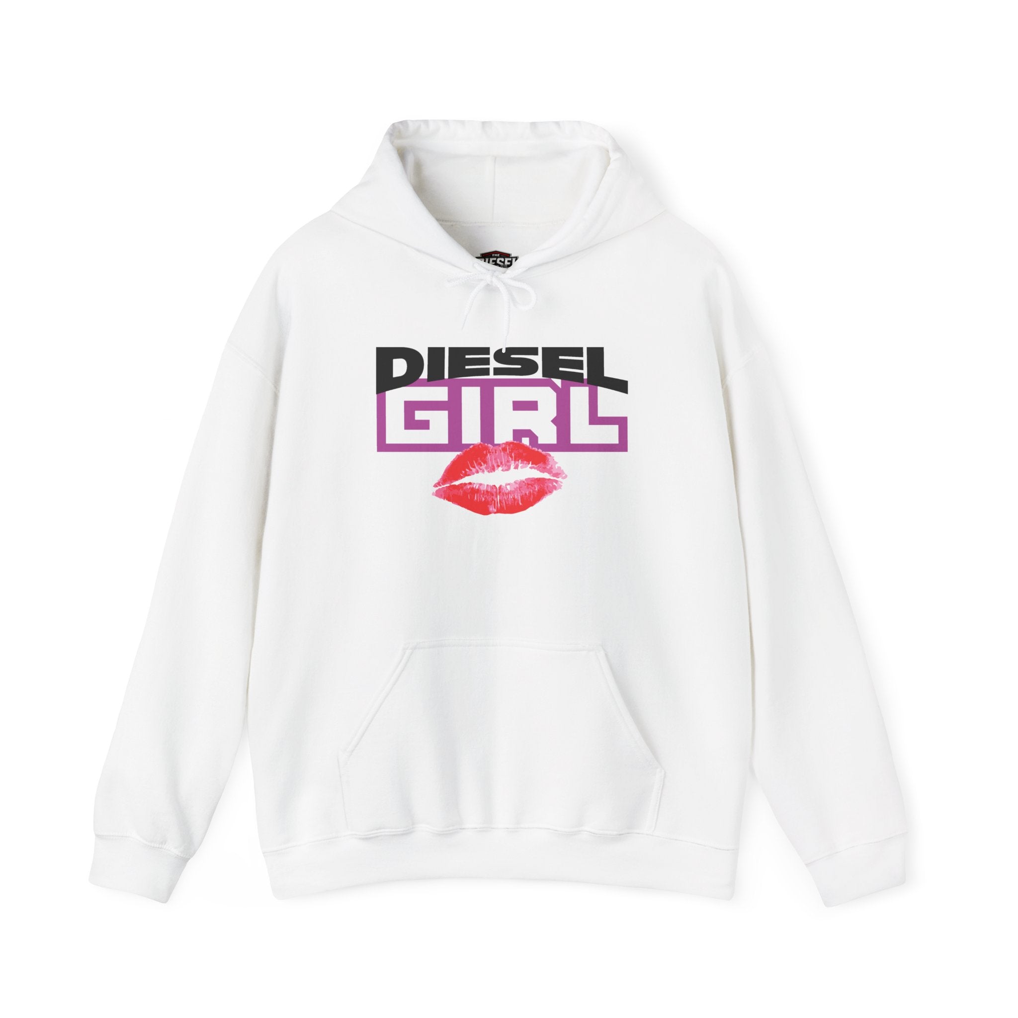 Diesel Girl Hoodie — Retro Lip Kiss Graphic Pullover