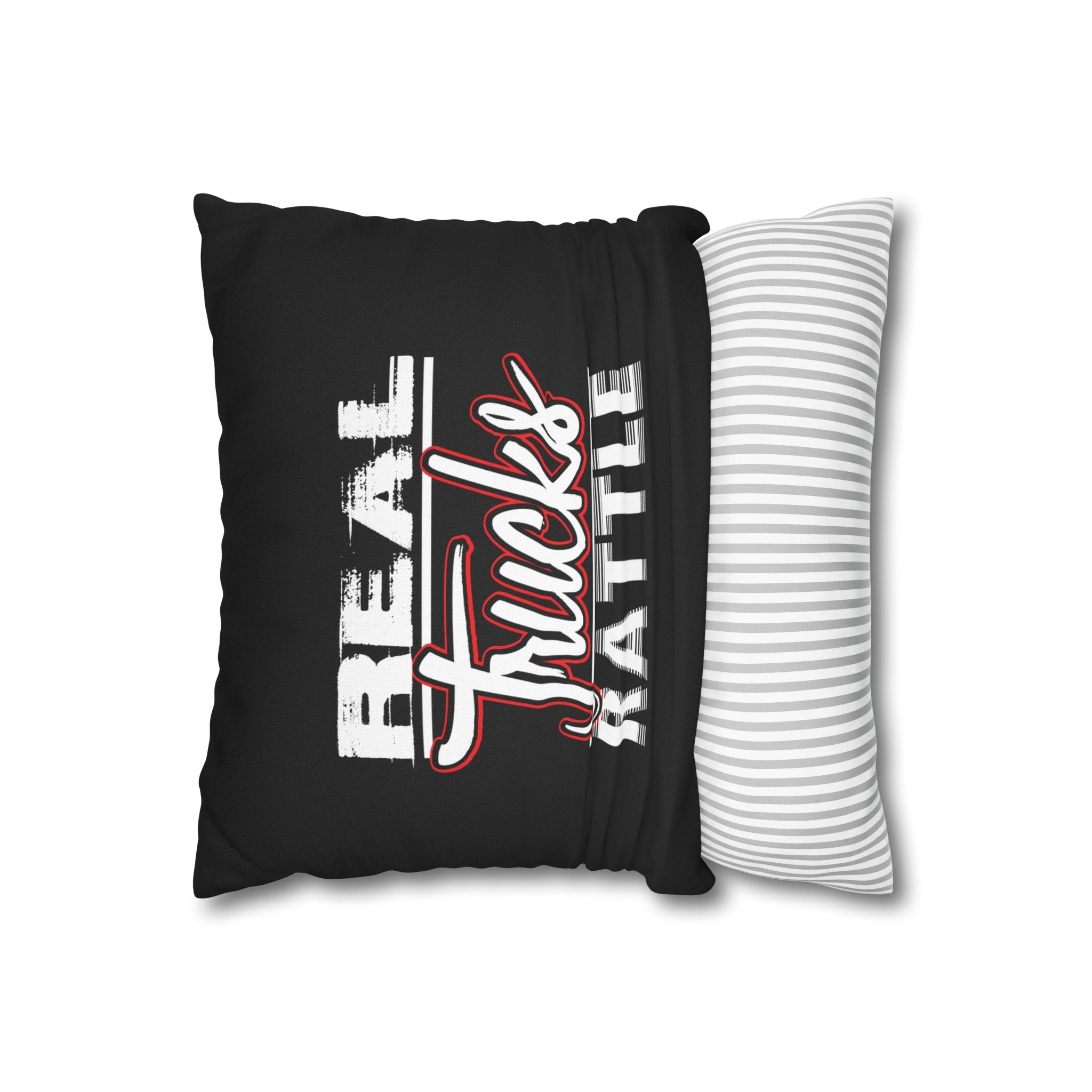 Trucker Pillowcase - "Real Trucks Rattle" Rustic Automotive Accent Pillow Cover