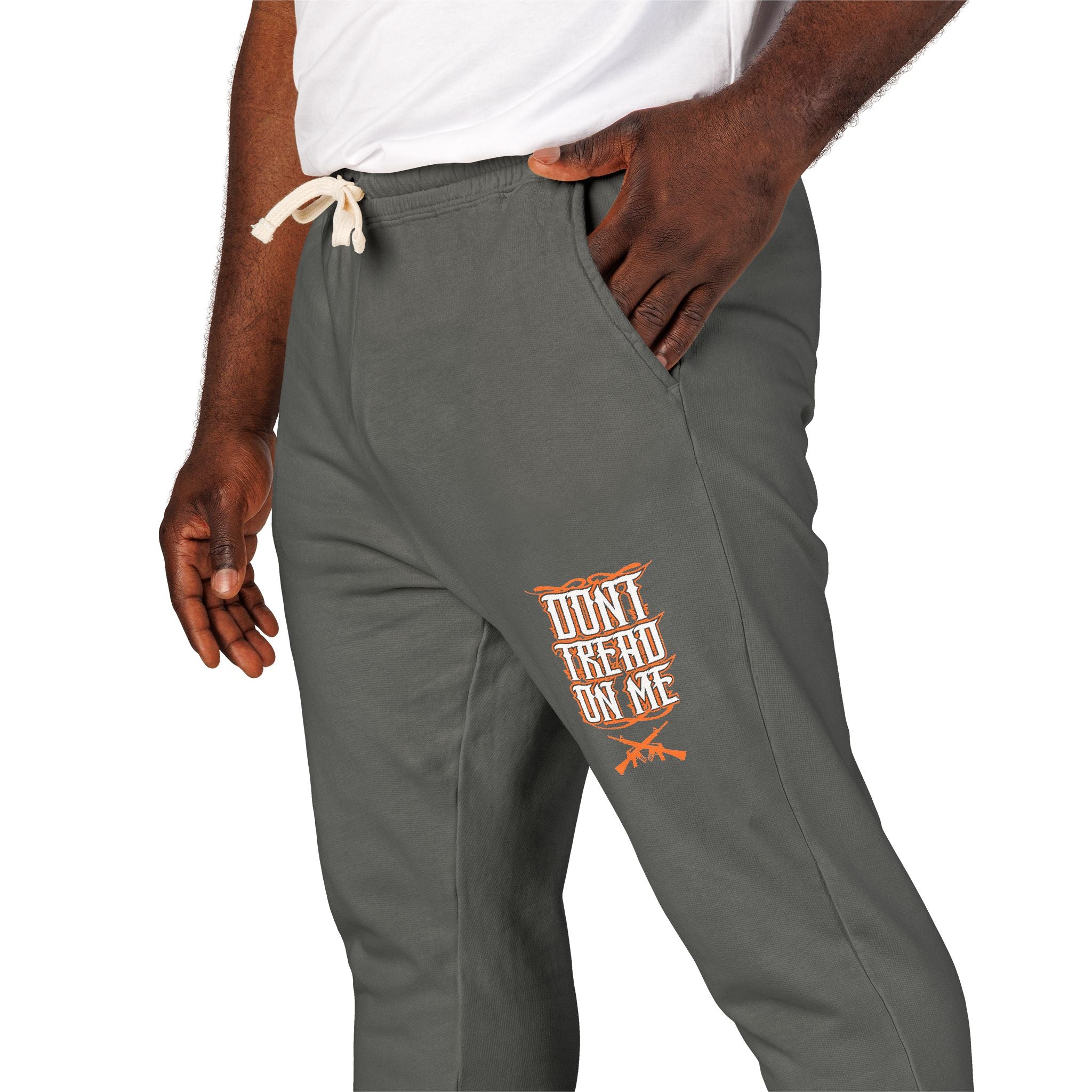Fleece Sweatpants — 'Don't Be A Jerk' Pocket Graphic Joggers